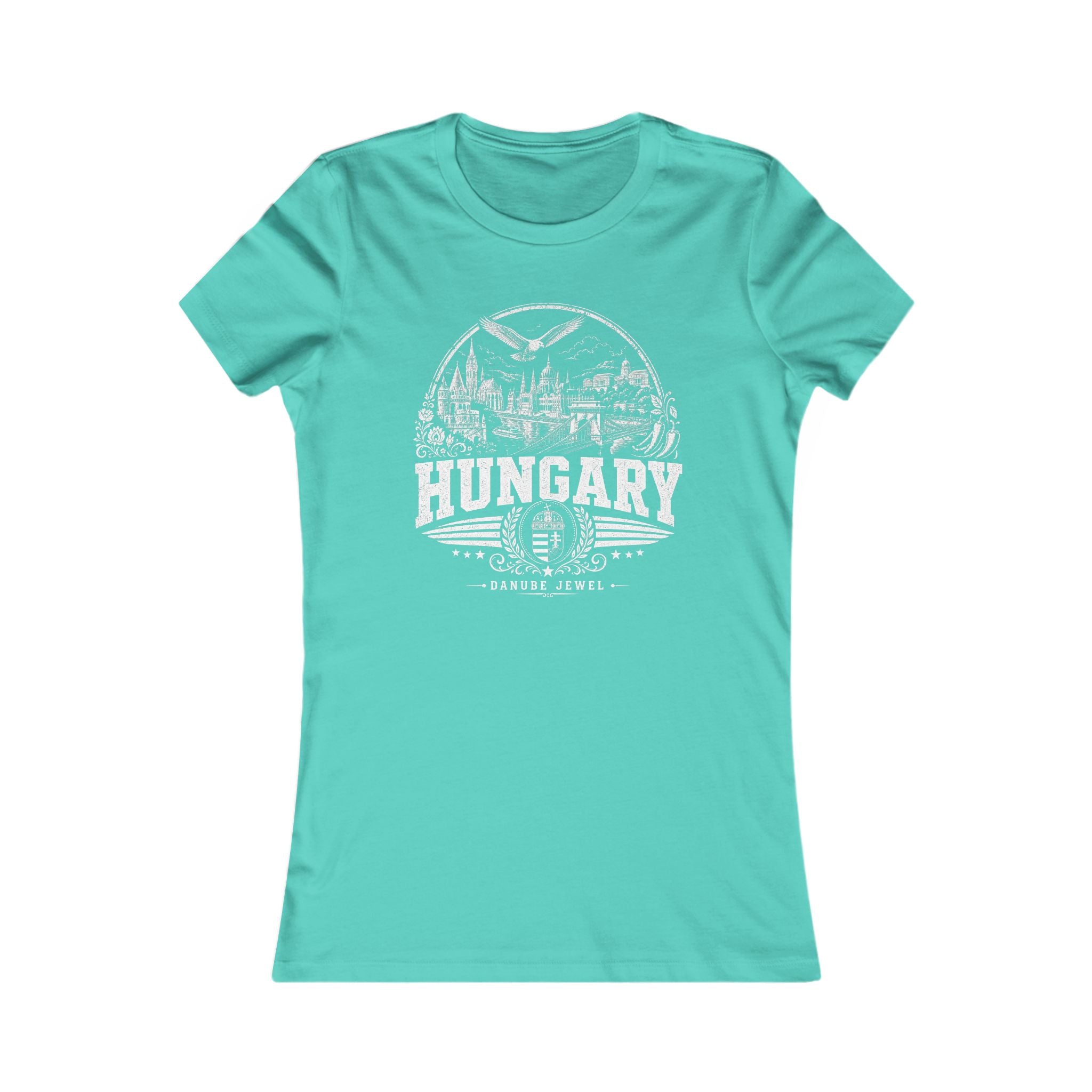 Hungary vintage landmarks women's tee — iconic landmark design | Nameshi Destinations (view 13)
