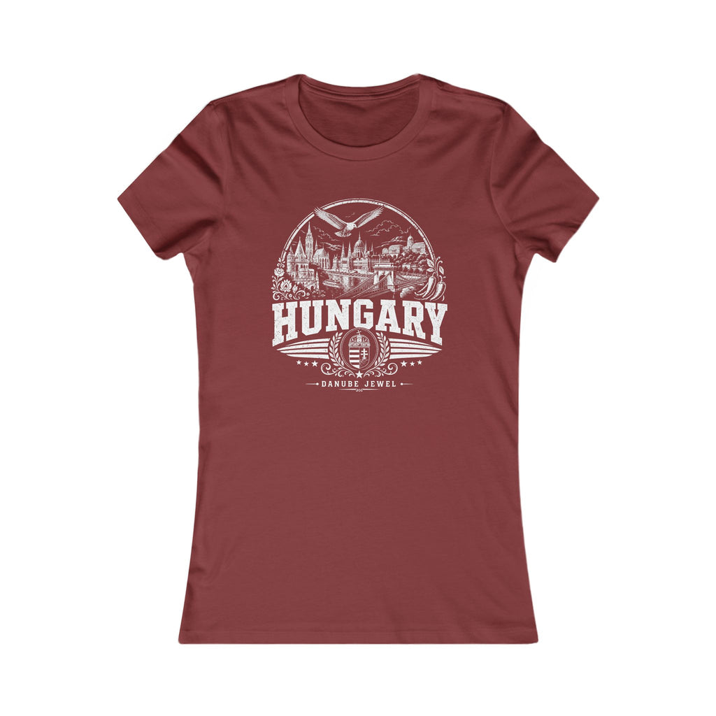 Hungary vintage landmarks women's tee — iconic landmark design | Nameshi Destinations (view 14)