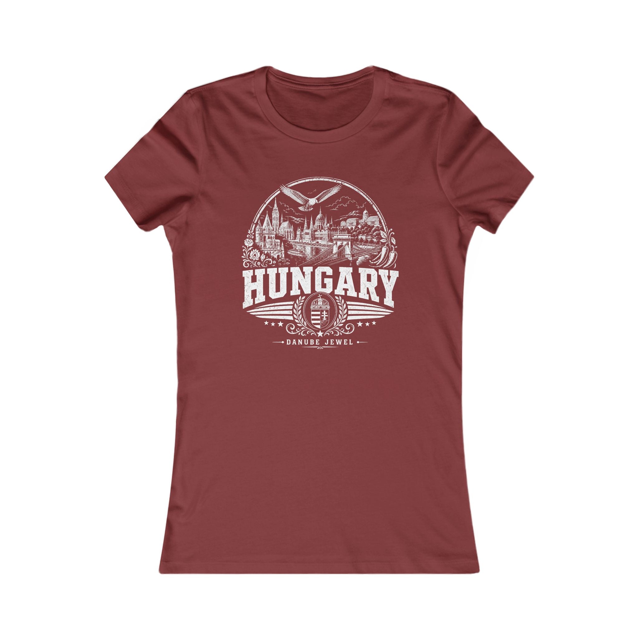 Hungary vintage landmarks women's tee — iconic landmark design | Nameshi Destinations (view 14)