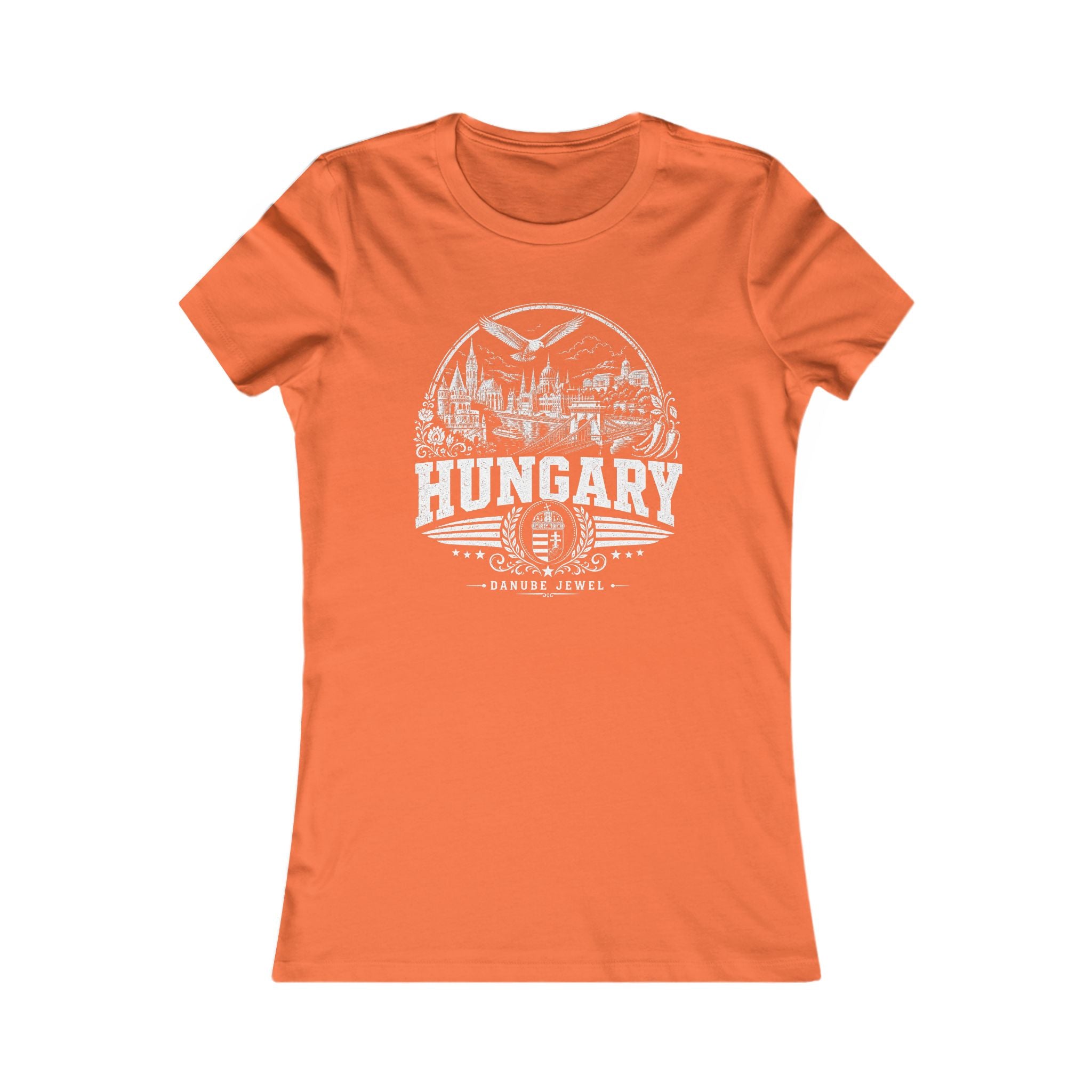 Hungary vintage landmarks women's tee — iconic landmark design | Nameshi Destinations (view 11)