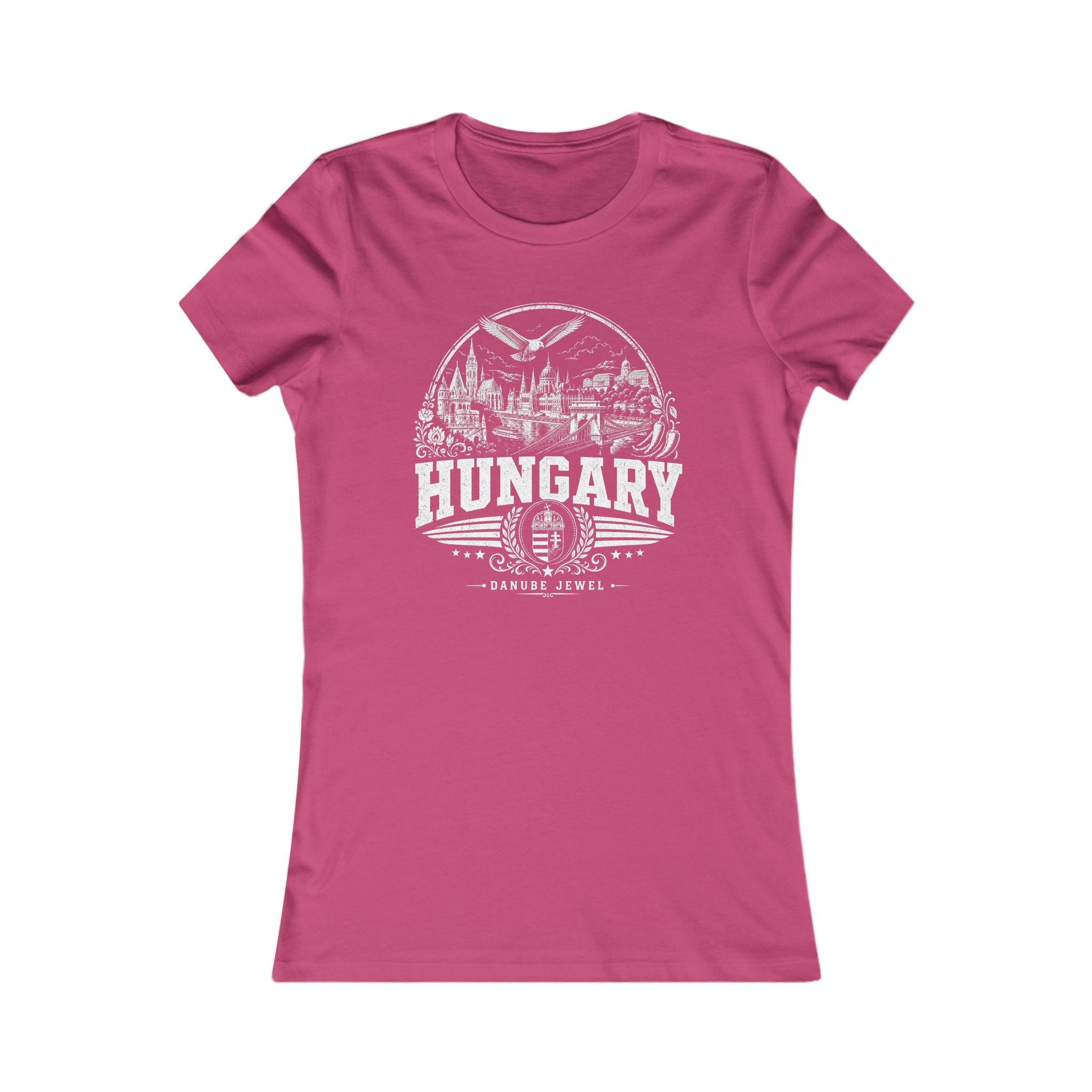 Hungary vintage landmarks women's tee — iconic landmark design | Nameshi Destinations (view 15)