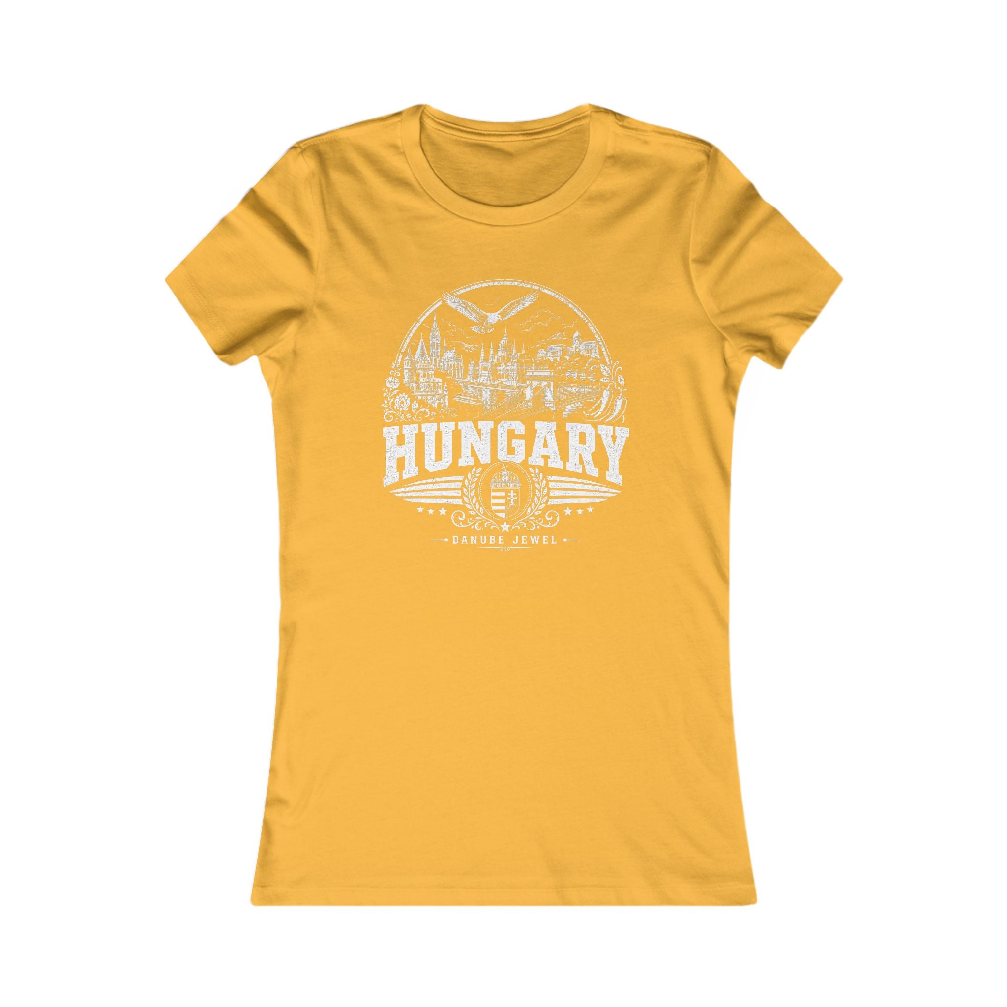 Hungary vintage landmarks women's tee — iconic landmark design | Nameshi Destinations (view 8)