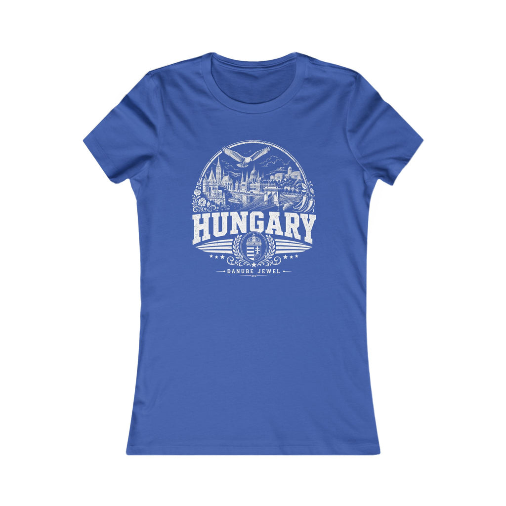 Hungary vintage landmarks women's tee — iconic landmark design | Nameshi Destinations (view 3)