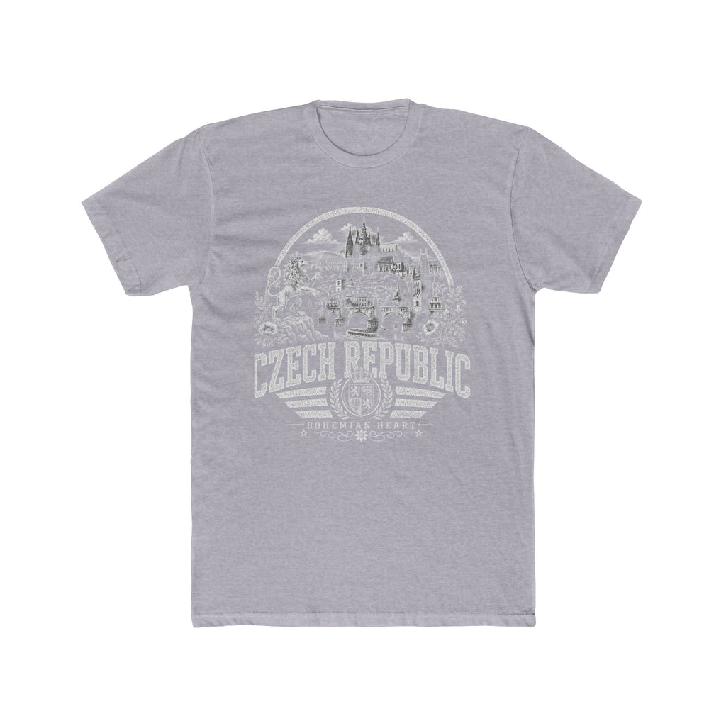 Czech Republic vintage landmarks men's tee — iconic landmark design | Nameshi Destinations (view 3)
