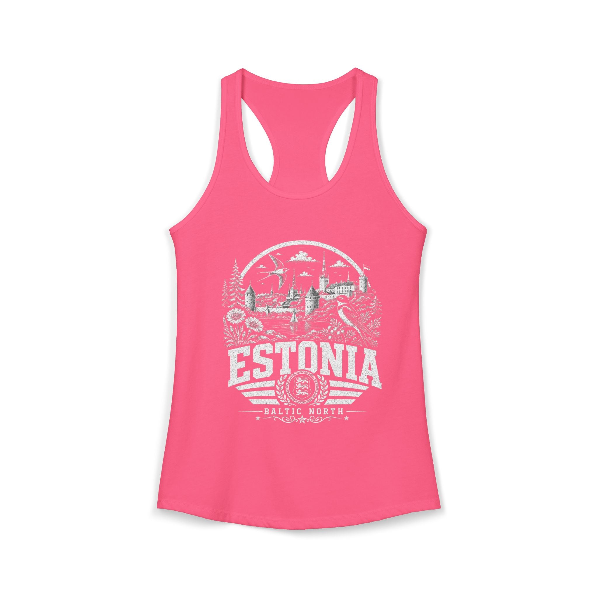 Estonia vintage landmarks tank top — iconic landmark design | Nameshi Destinations (view 14)