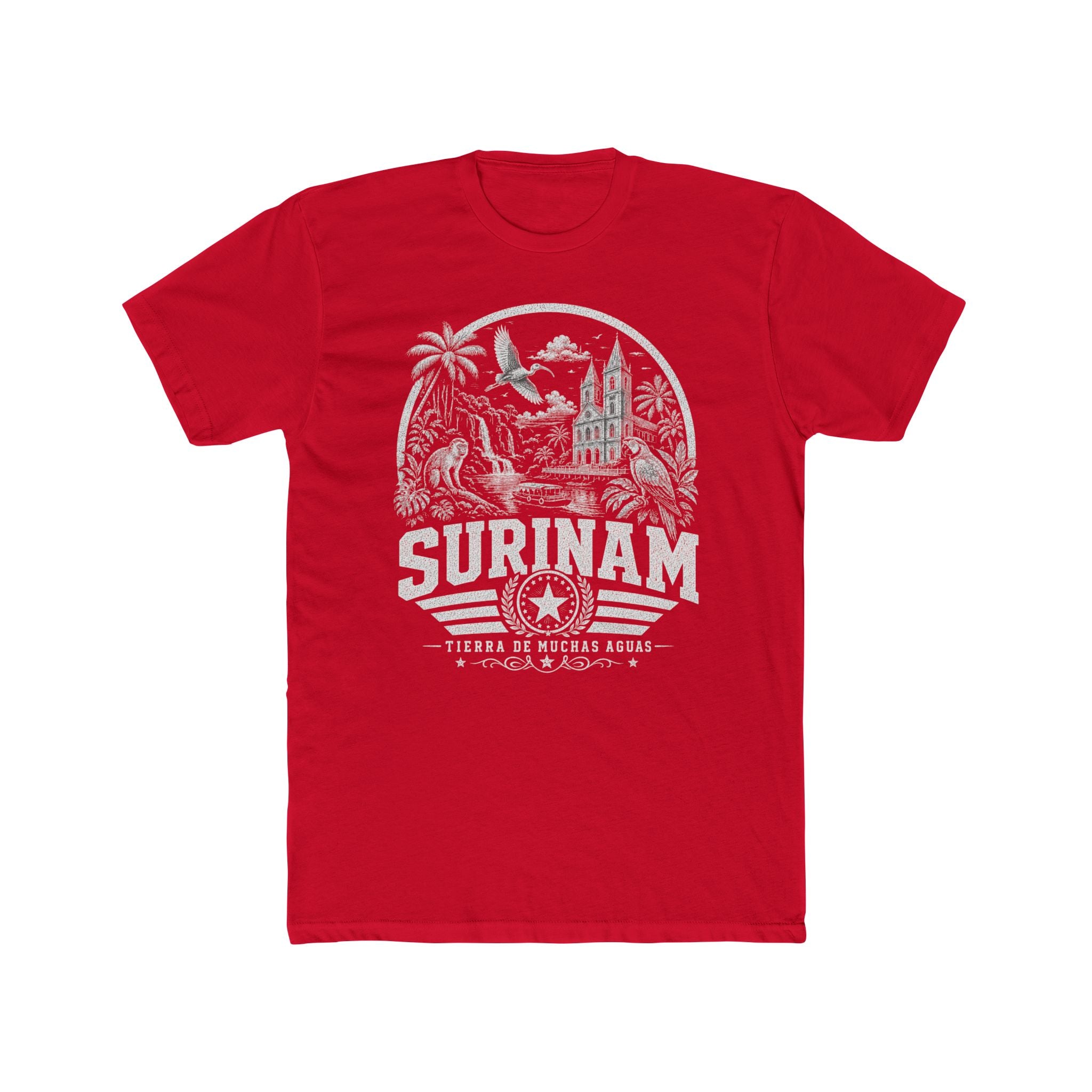 Surinam vintage landmarks men's tee — iconic landmark design | Nameshi Destinations (view 15)