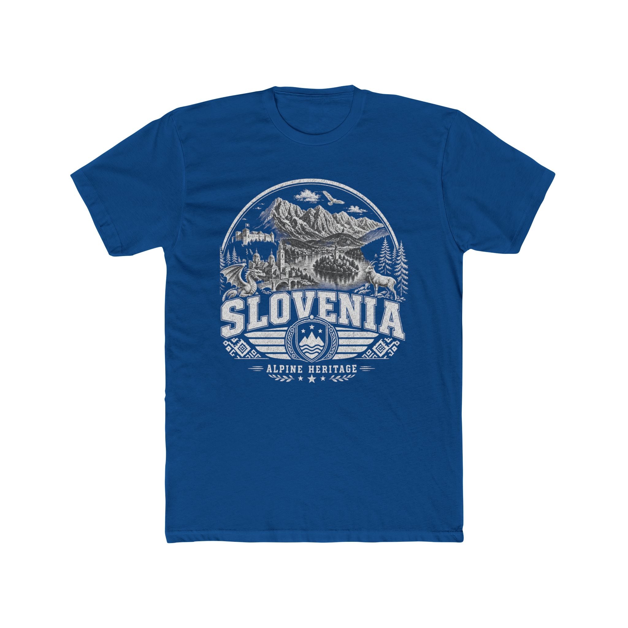 Slovenia vintage landmarks men's tee — iconic landmark design | Nameshi Destinations (view 10)
