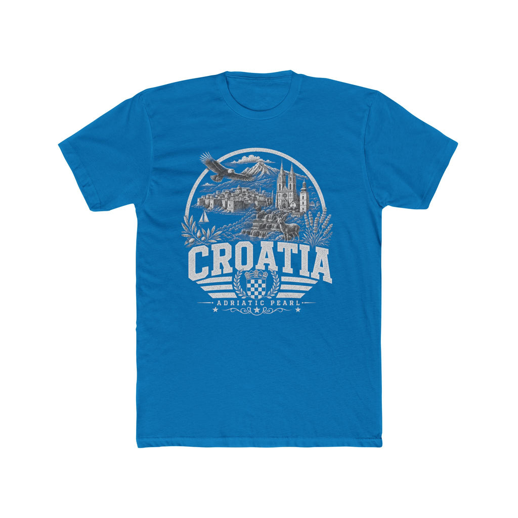 Croatia vintage landmarks men's tee — iconic landmark design | Nameshi Destinations (view 9)