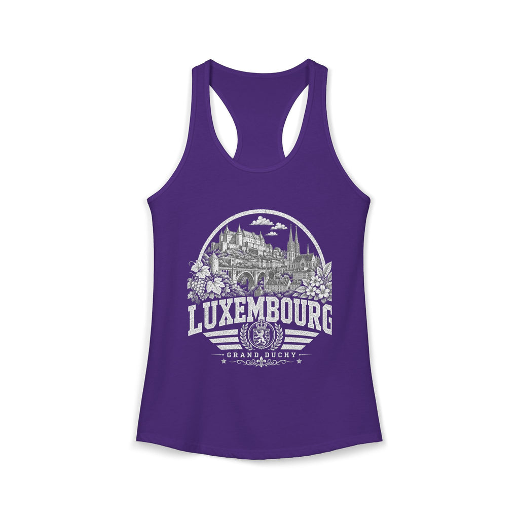 Luxembourg vintage landmarks tank top — iconic landmark design | Nameshi Destinations (view 14)