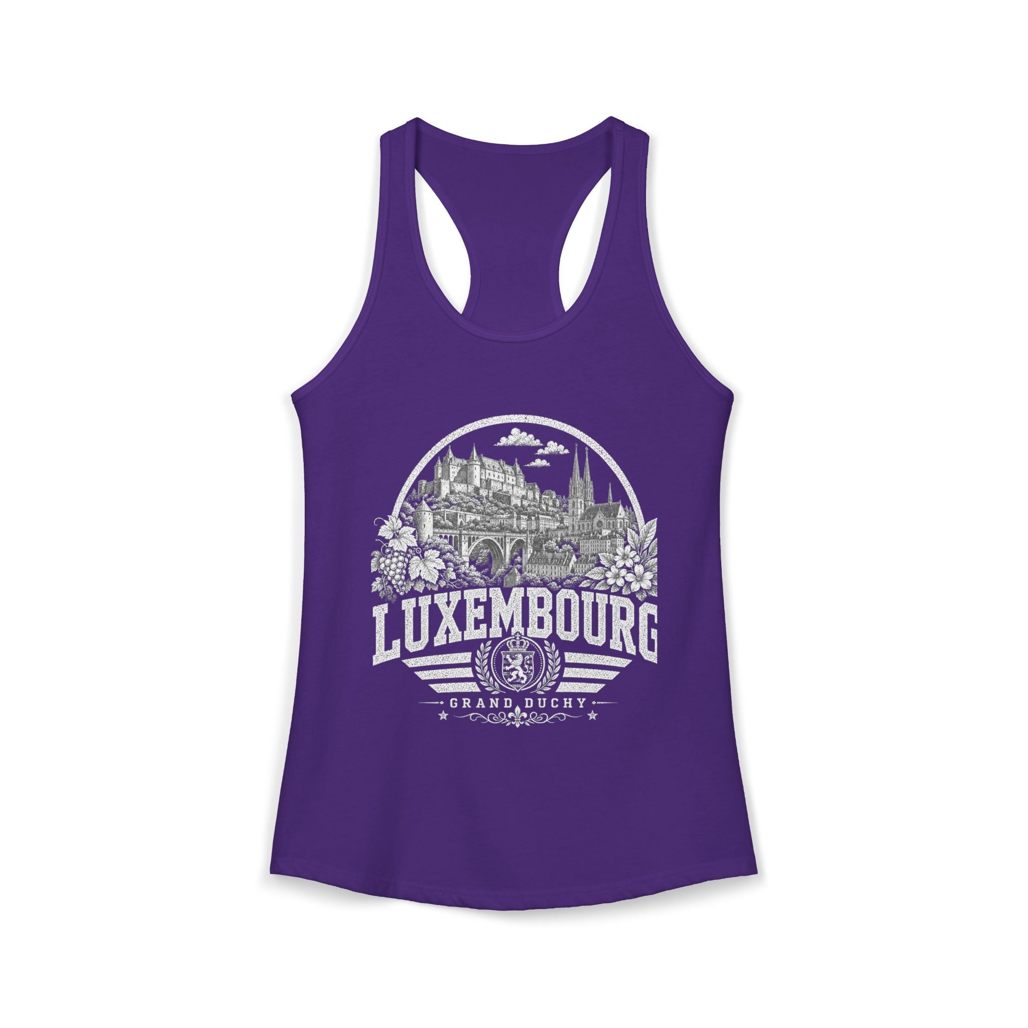 Luxembourg vintage landmarks tank top — iconic landmark design | Nameshi Destinations (view 14)