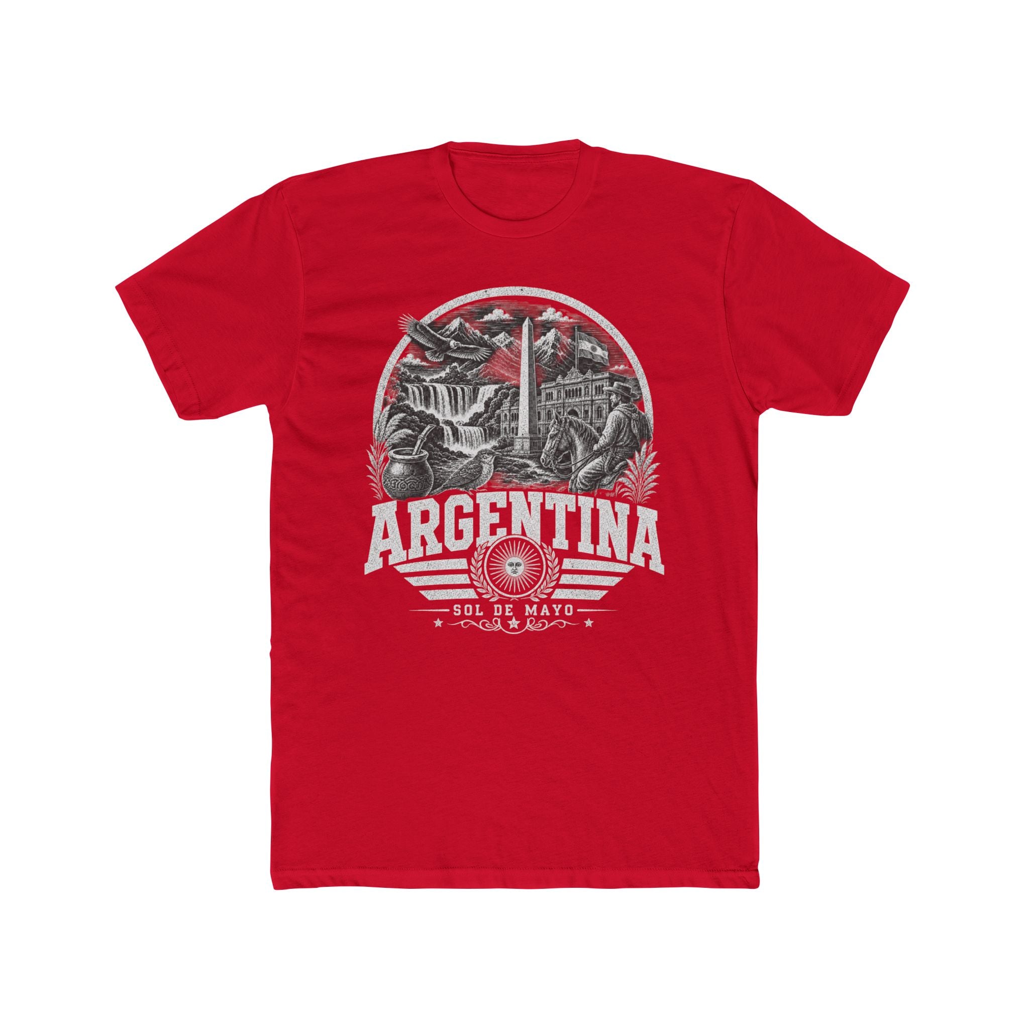 Argentina vintage landmarks men's tee — iconic landmark design | Nameshi Destinations (view 15)