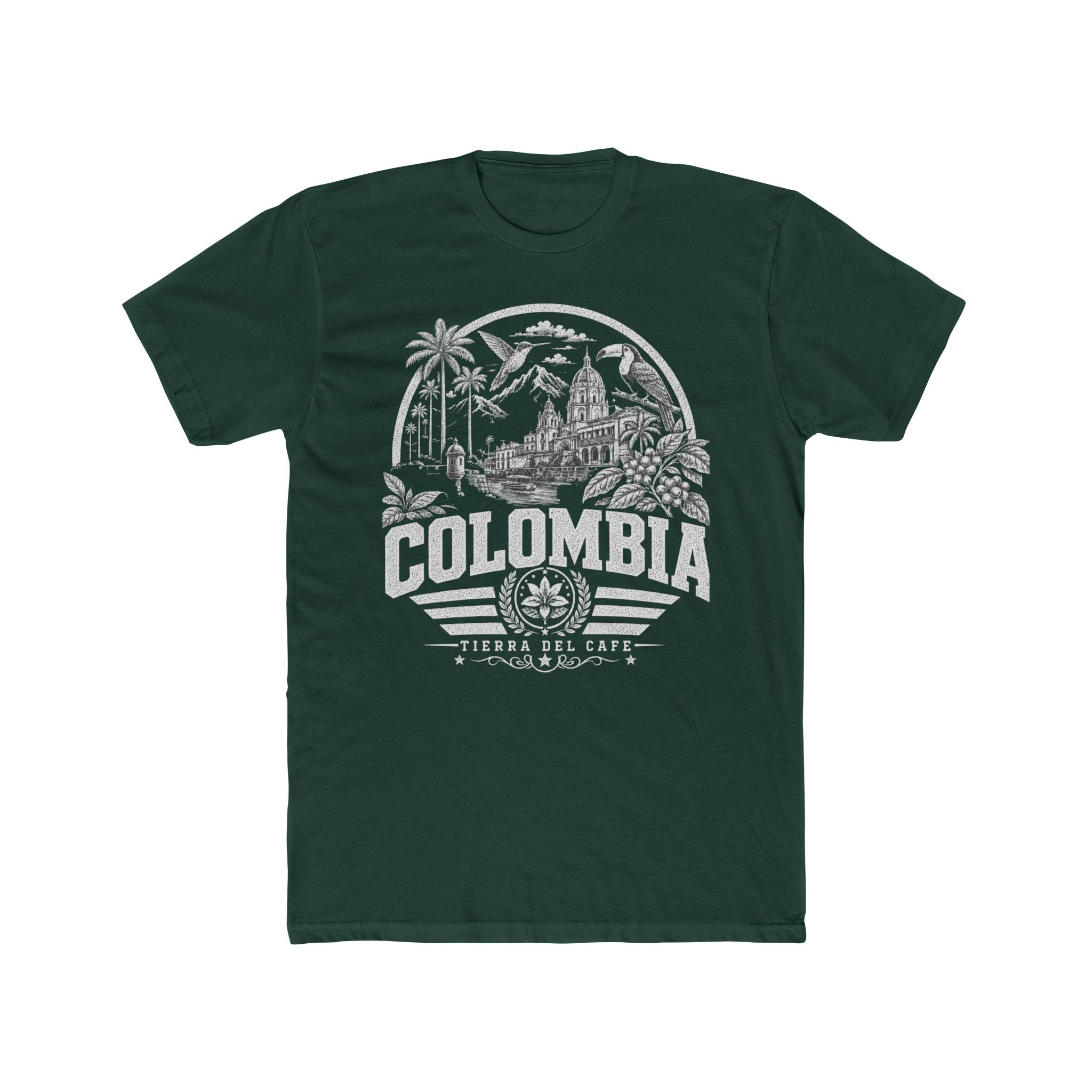 Colombia vintage landmarks men's tee — iconic landmark design | Nameshi Destinations (view 7)