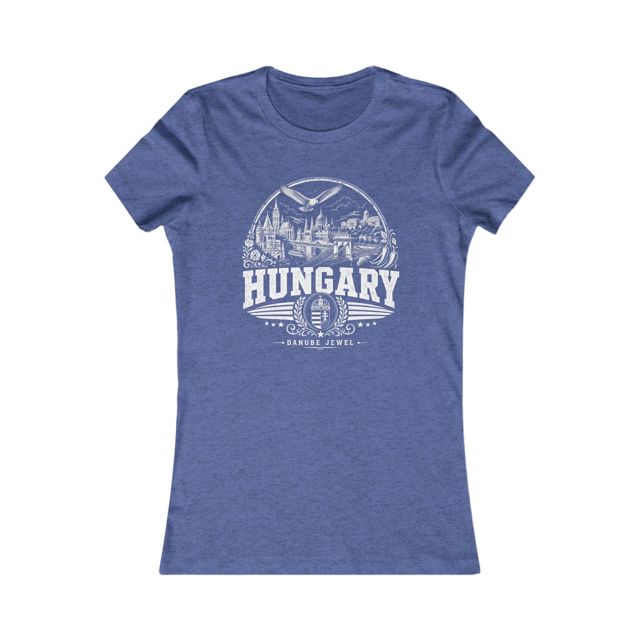 Hungary vintage landmarks women's tee — iconic landmark design | Nameshi Destinations (view 12)