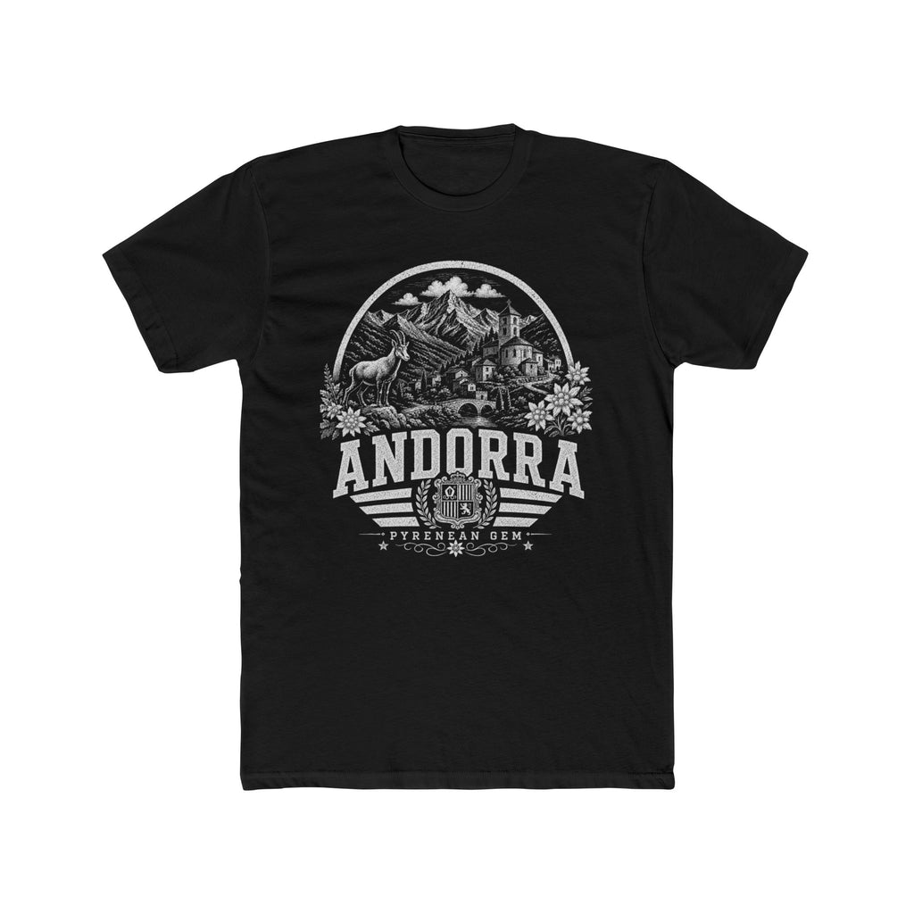 Andorra vintage landmarks men's tee — iconic landmark design | Nameshi Destinations (view 2)