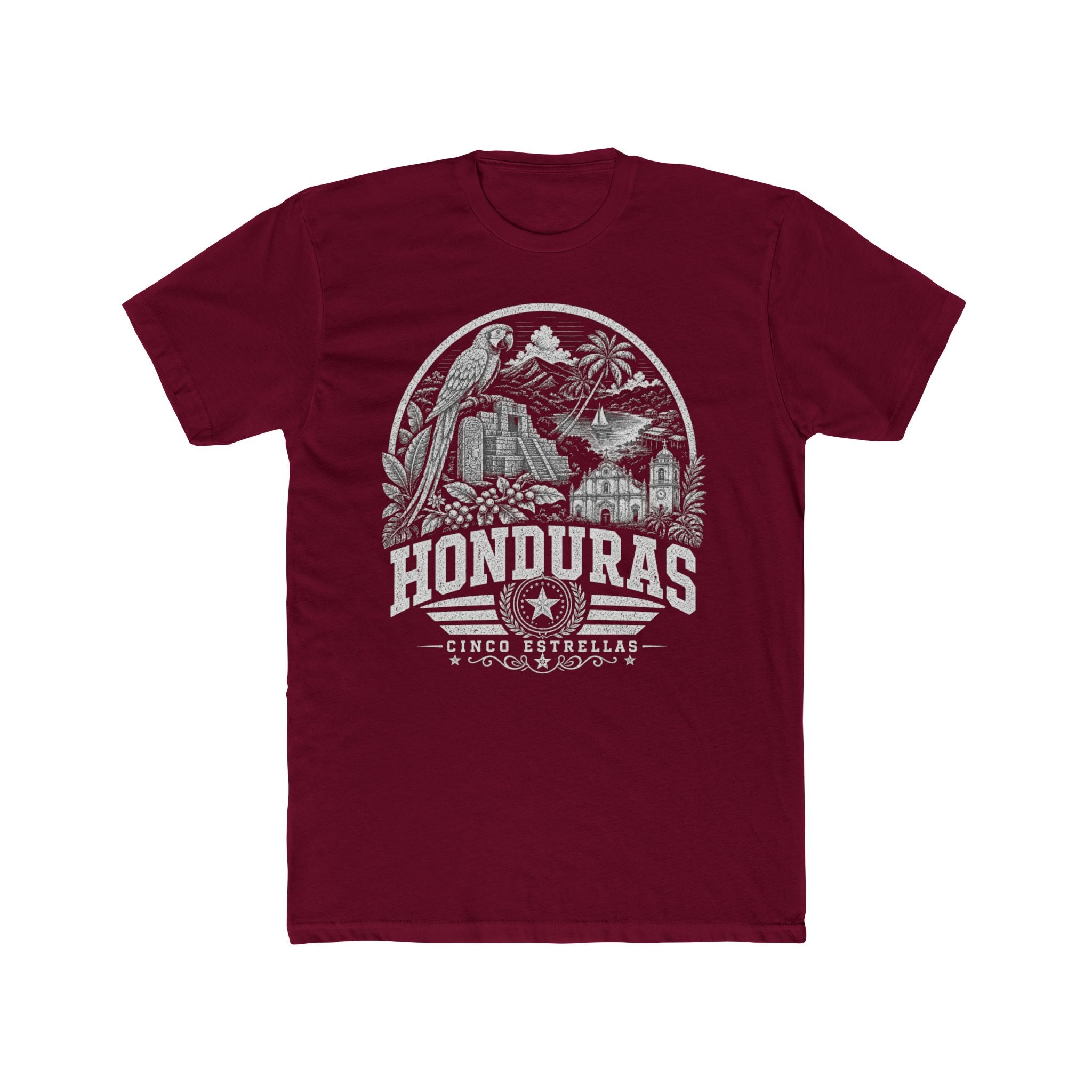 Honduras vintage landmarks men's tee — iconic landmark design | Nameshi Destinations (view 13)