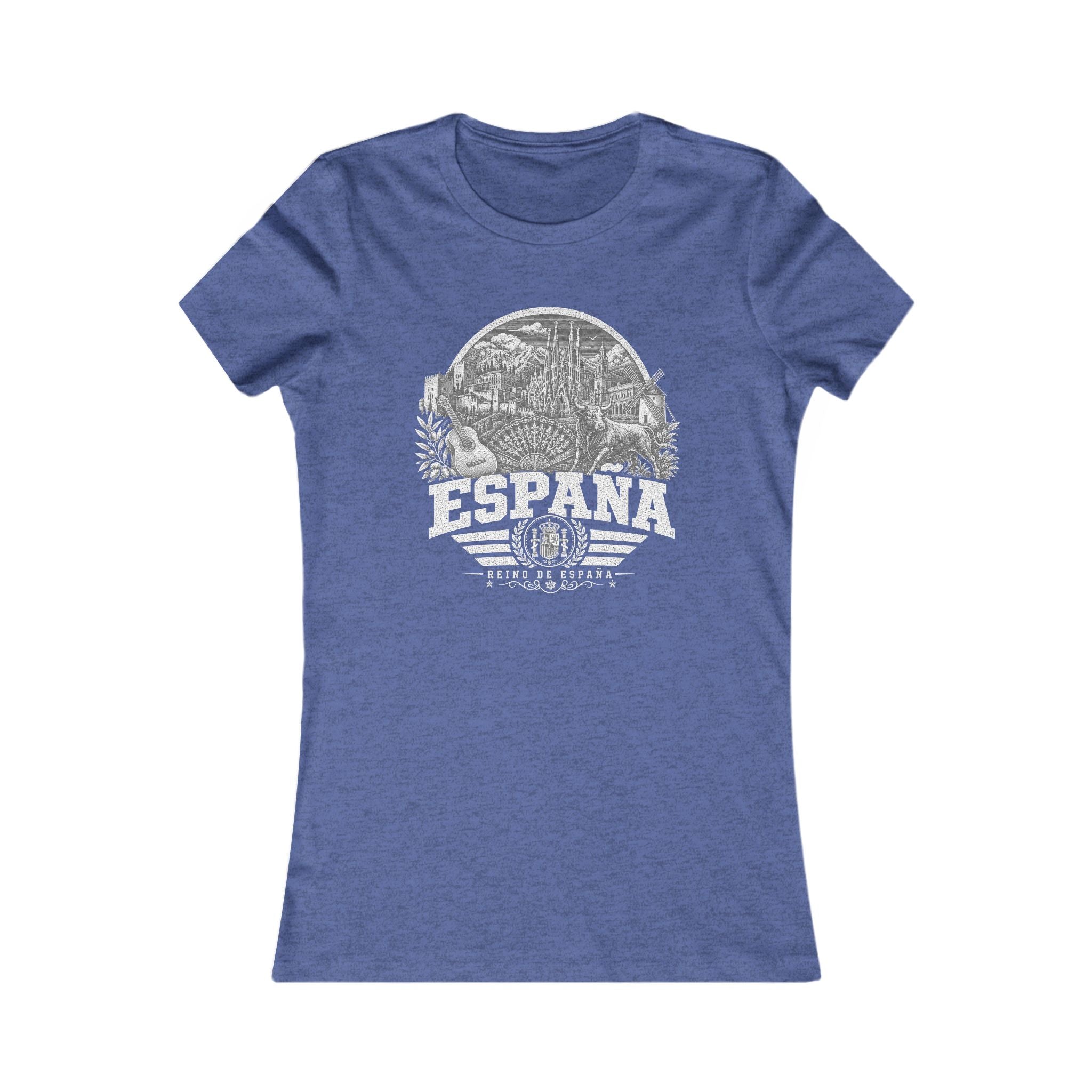 España vintage landmarks women's tee — iconic landmark design | Nameshi Destinations (view 13)