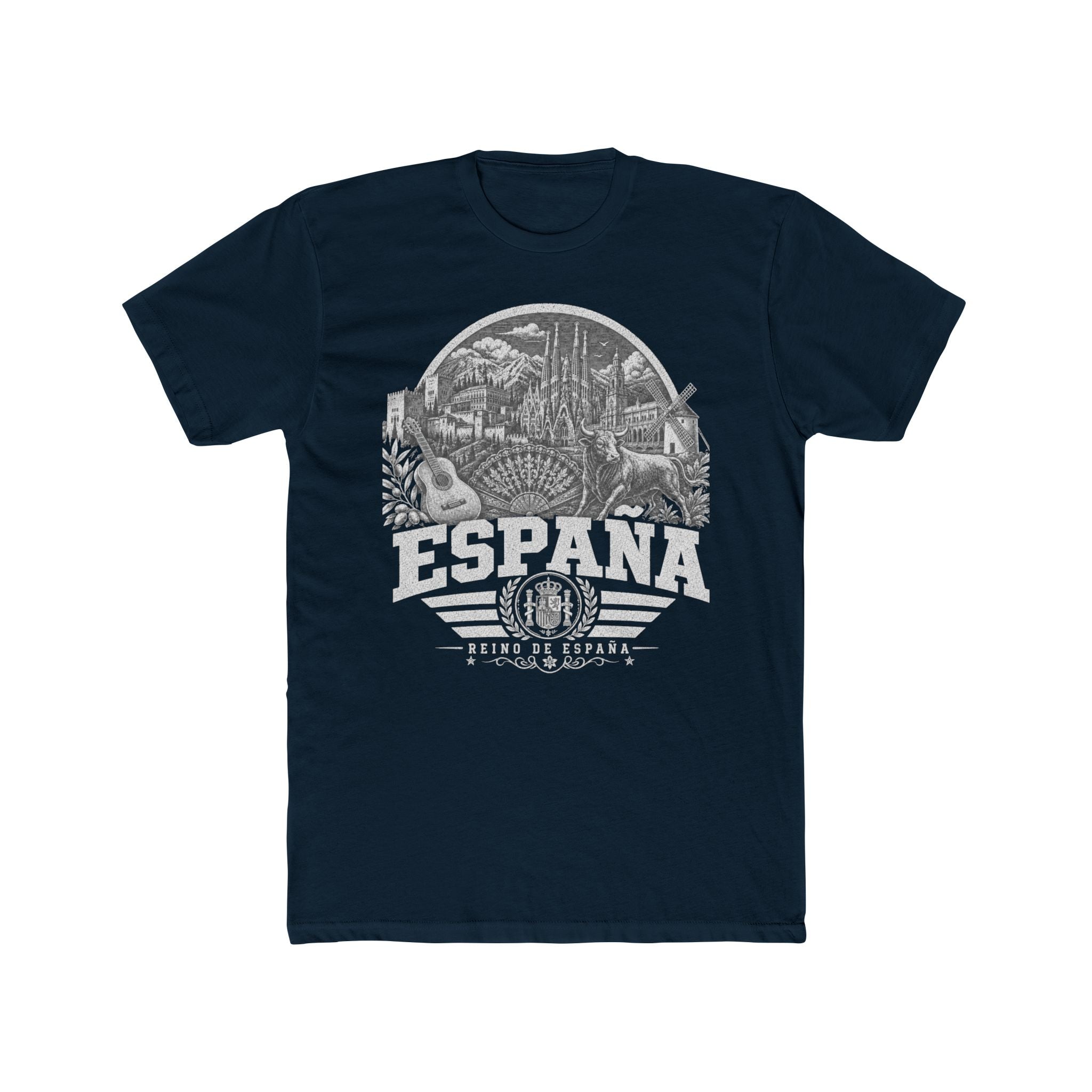 España vintage landmarks men's tee — iconic landmark design | Nameshi Destinations (view 12)