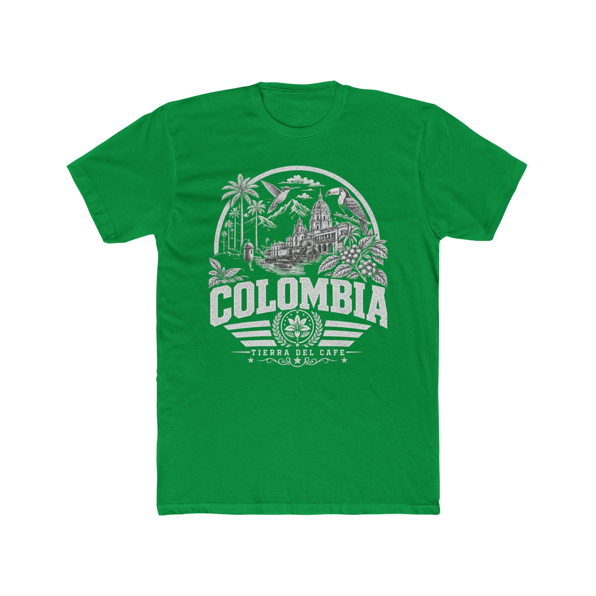 Colombia vintage landmarks men's tee — iconic landmark design | Nameshi Destinations (view 6)