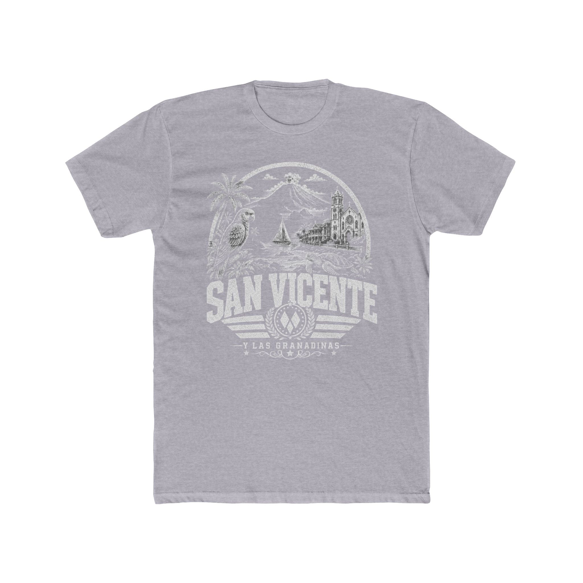 San Vicente vintage landmarks men's tee — iconic landmark design | Nameshi Destinations (view 3)