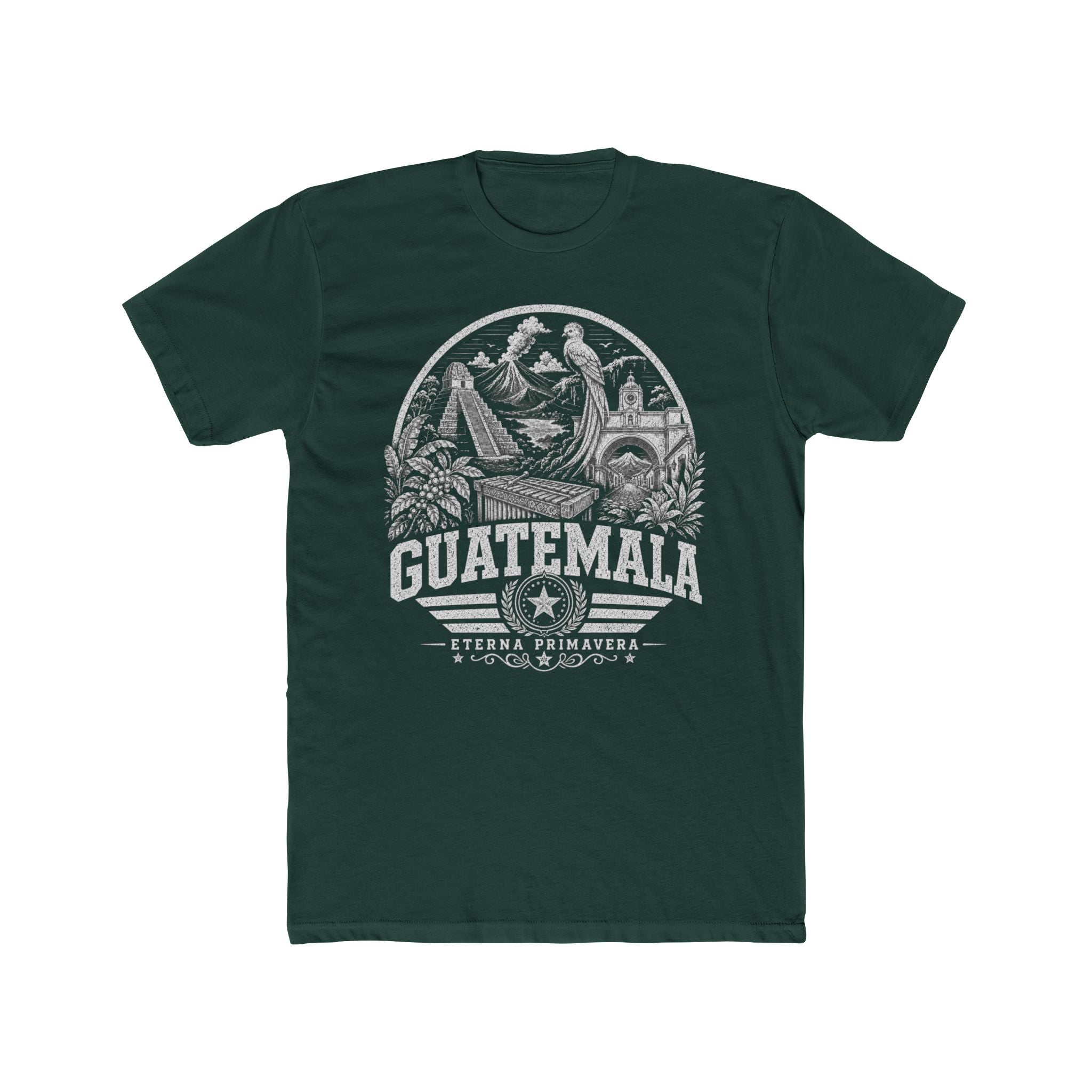 Guatemala vintage landmarks men's tee — iconic landmark design | Nameshi Destinations (view 7)