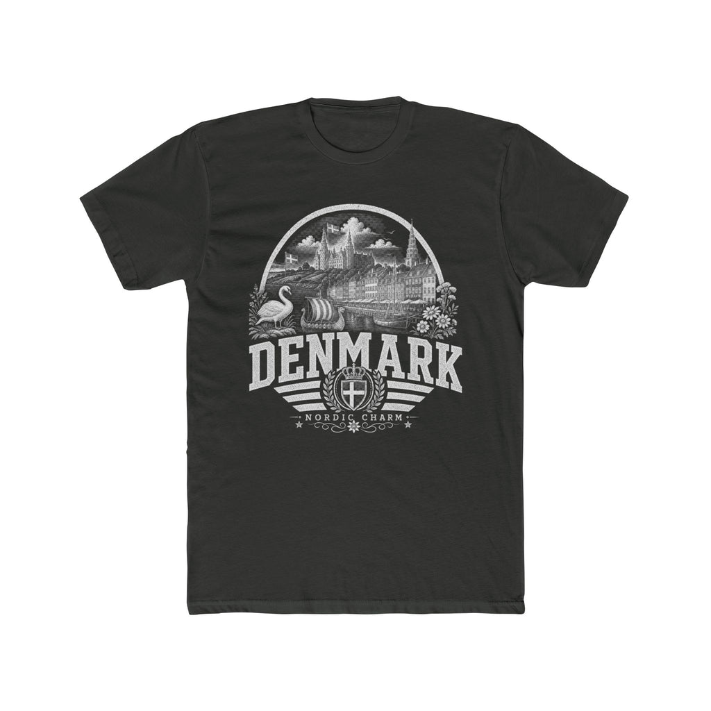 Denmark vintage landmarks men's tee — iconic landmark design | Nameshi Destinations (view 5)