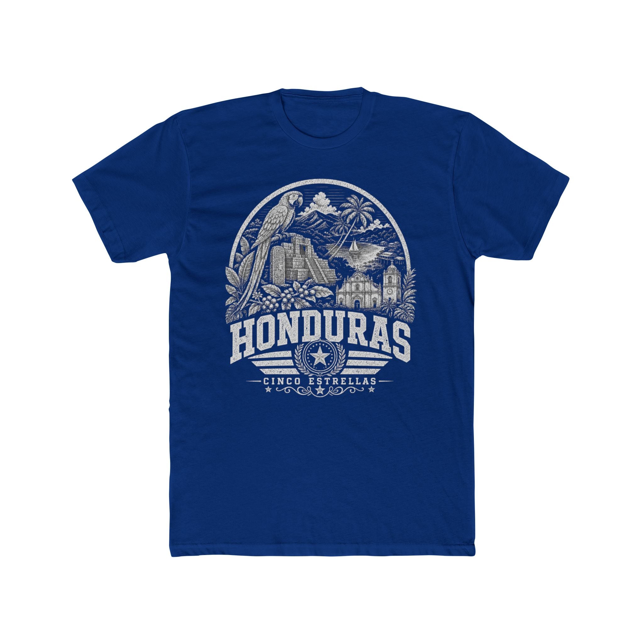 Honduras vintage landmarks men's tee — iconic landmark design | Nameshi Destinations (view 10)