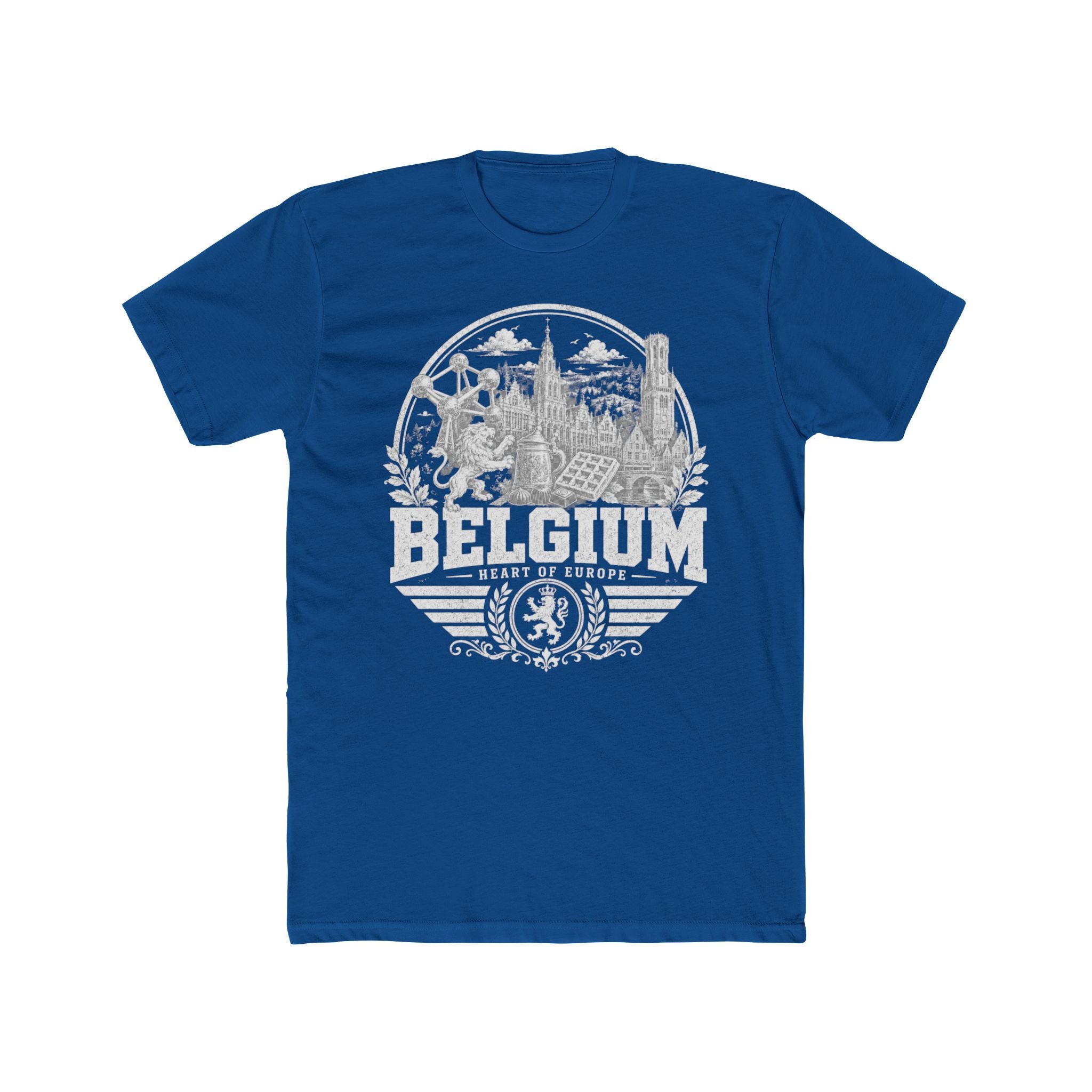 Belgium vintage landmarks men's tee — iconic landmark design | Nameshi Destinations (view 10)