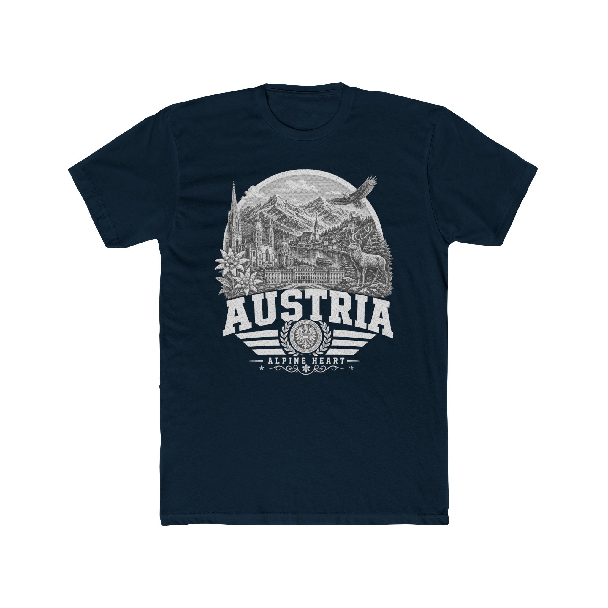 Austria vintage landmarks men's tee — iconic landmark design | Nameshi Destinations (view 12)