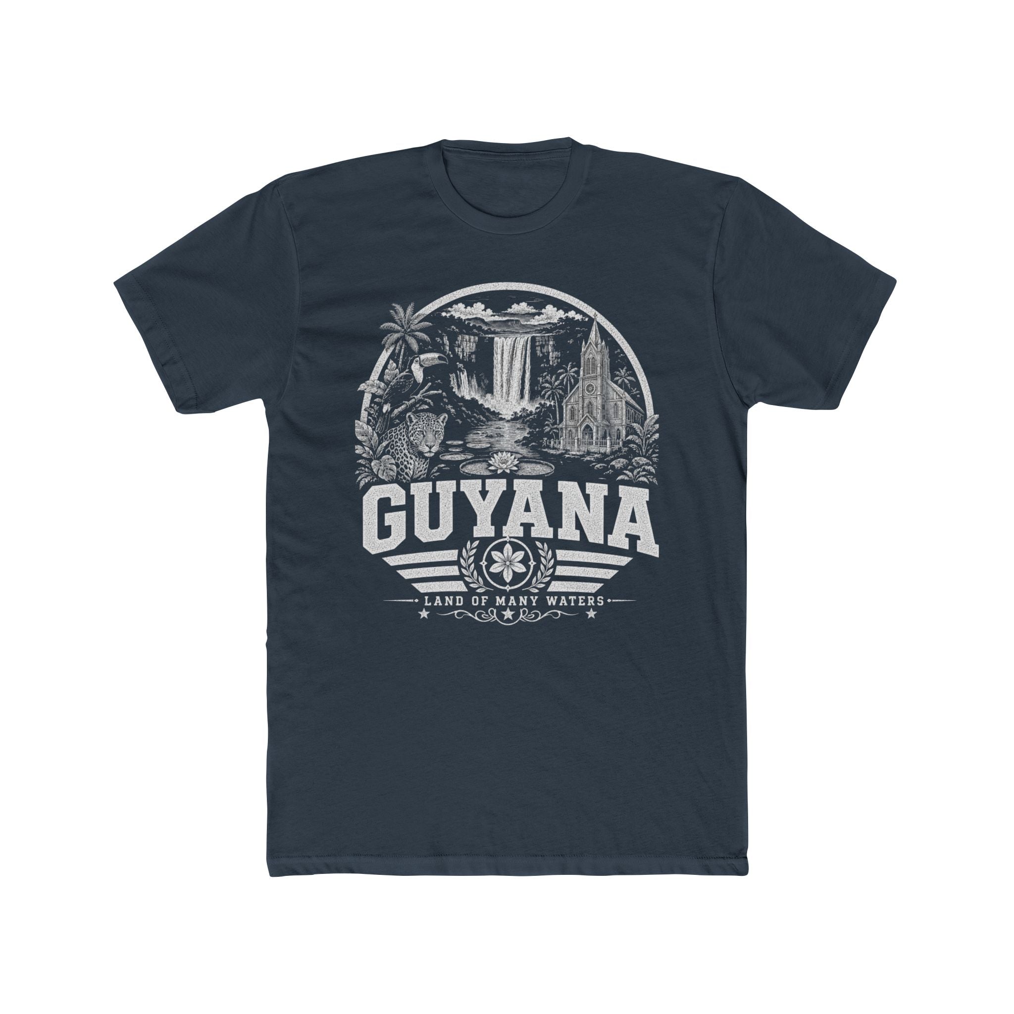 Guyana vintage landmarks men's tee — iconic landmark design | Nameshi Destinations (view 8)
