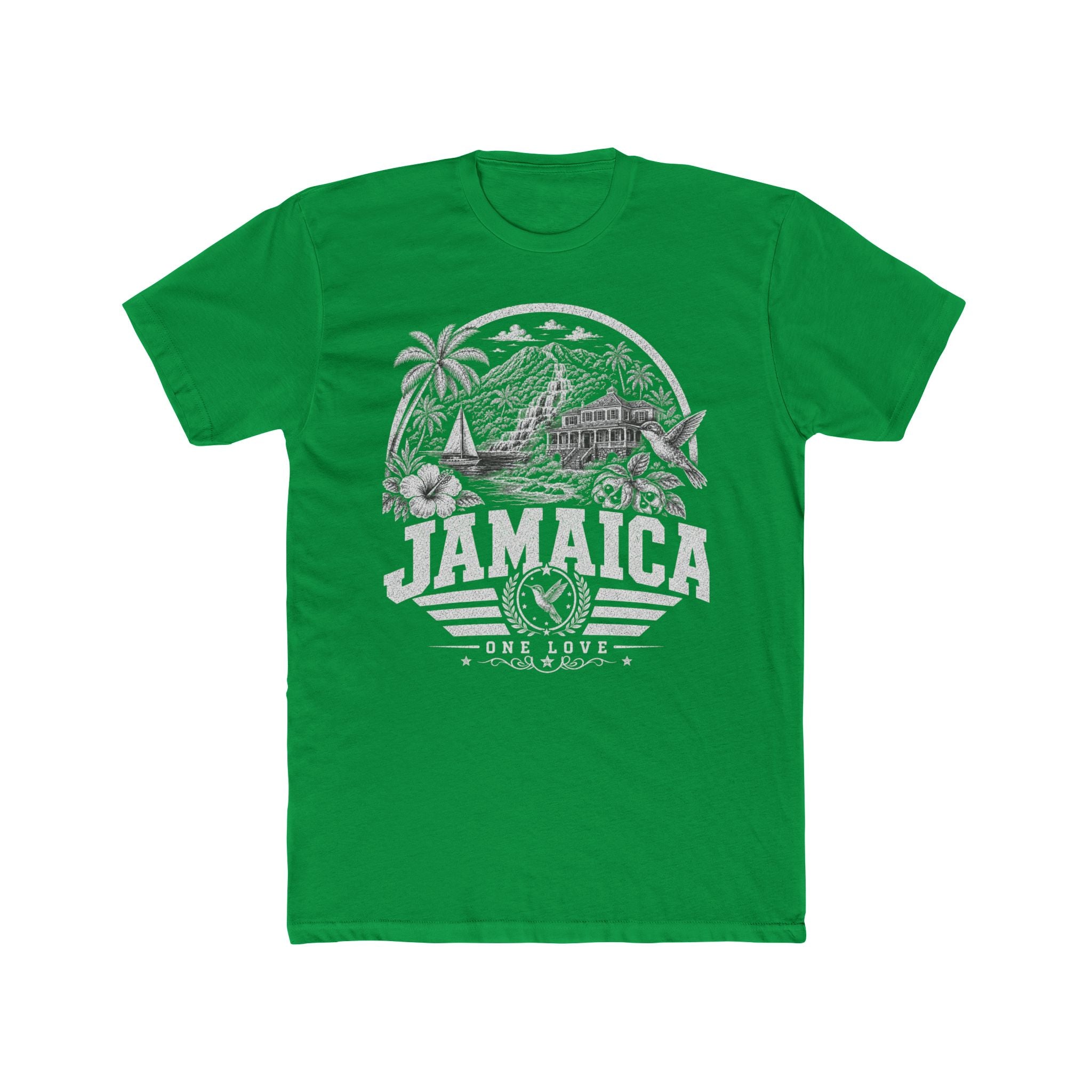 Jamaica vintage landmarks men's tee — iconic landmark design | Nameshi Destinations (view 6)