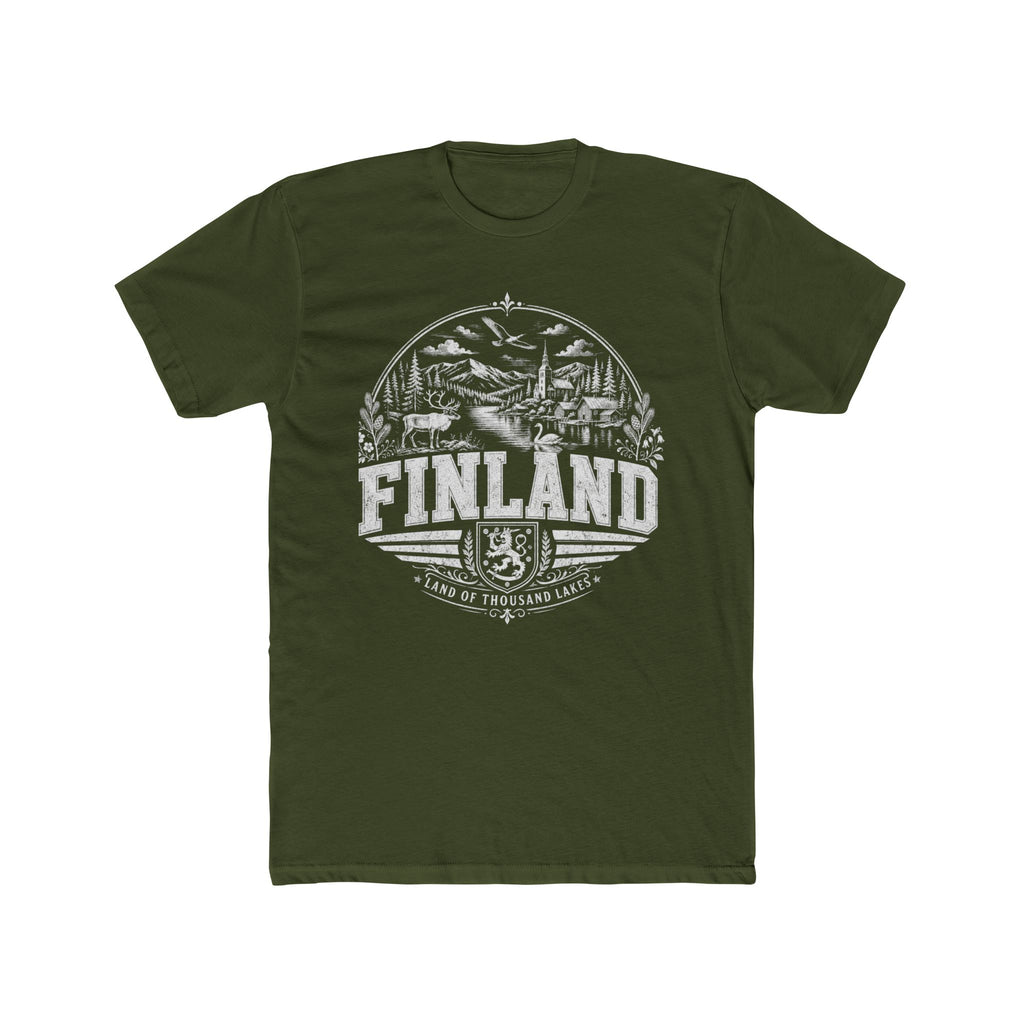 Finland vintage landmarks men's tee — iconic landmark design | Nameshi Destinations (view 4)