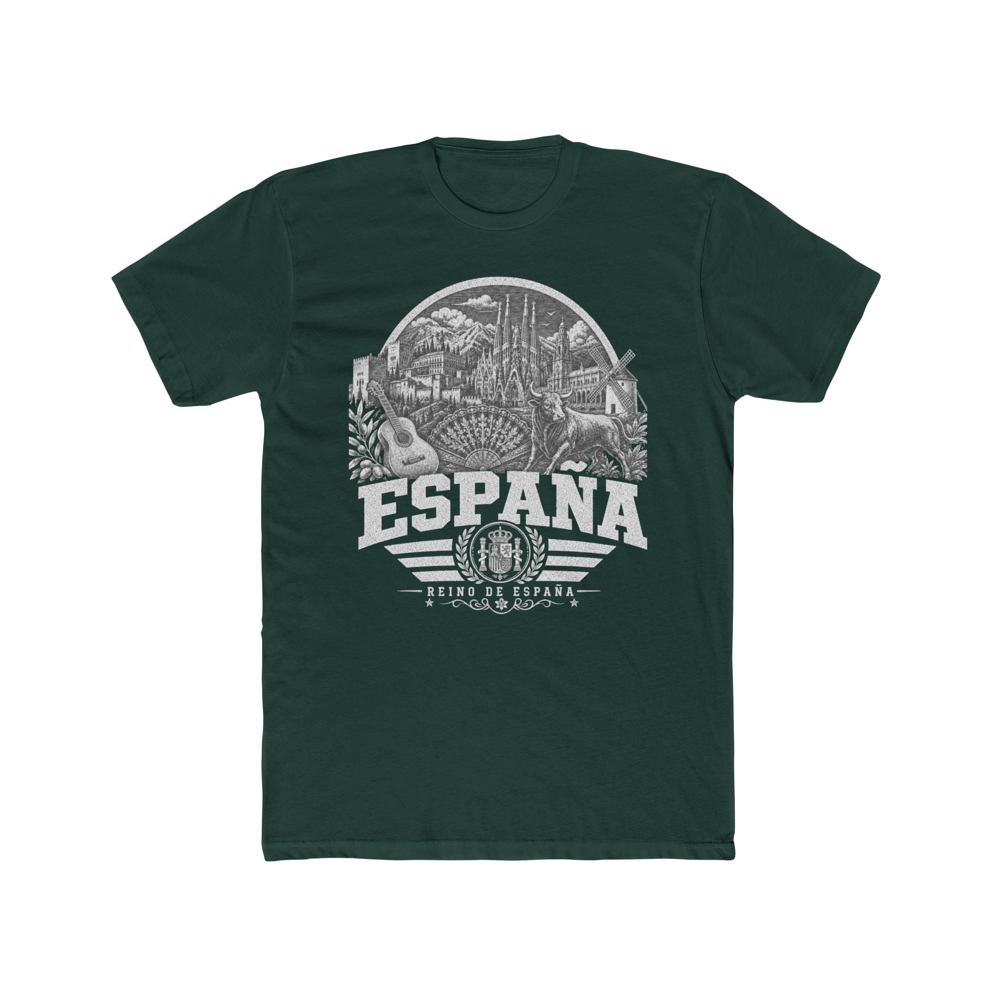 España vintage landmarks men's tee — iconic landmark design | Nameshi Destinations (view 7)