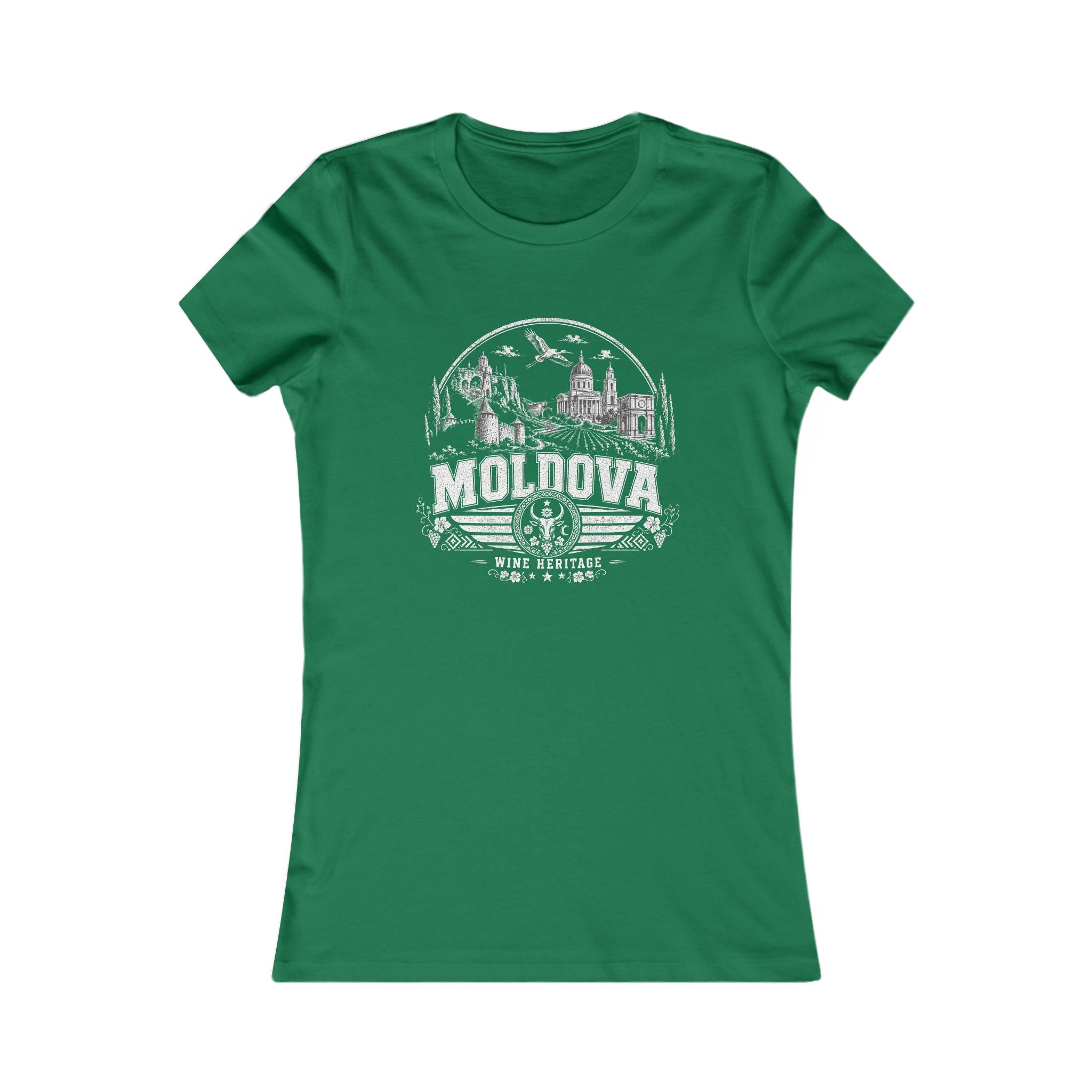 Moldova vintage landmarks women's tee — iconic landmark design | Nameshi Destinations (view 2)