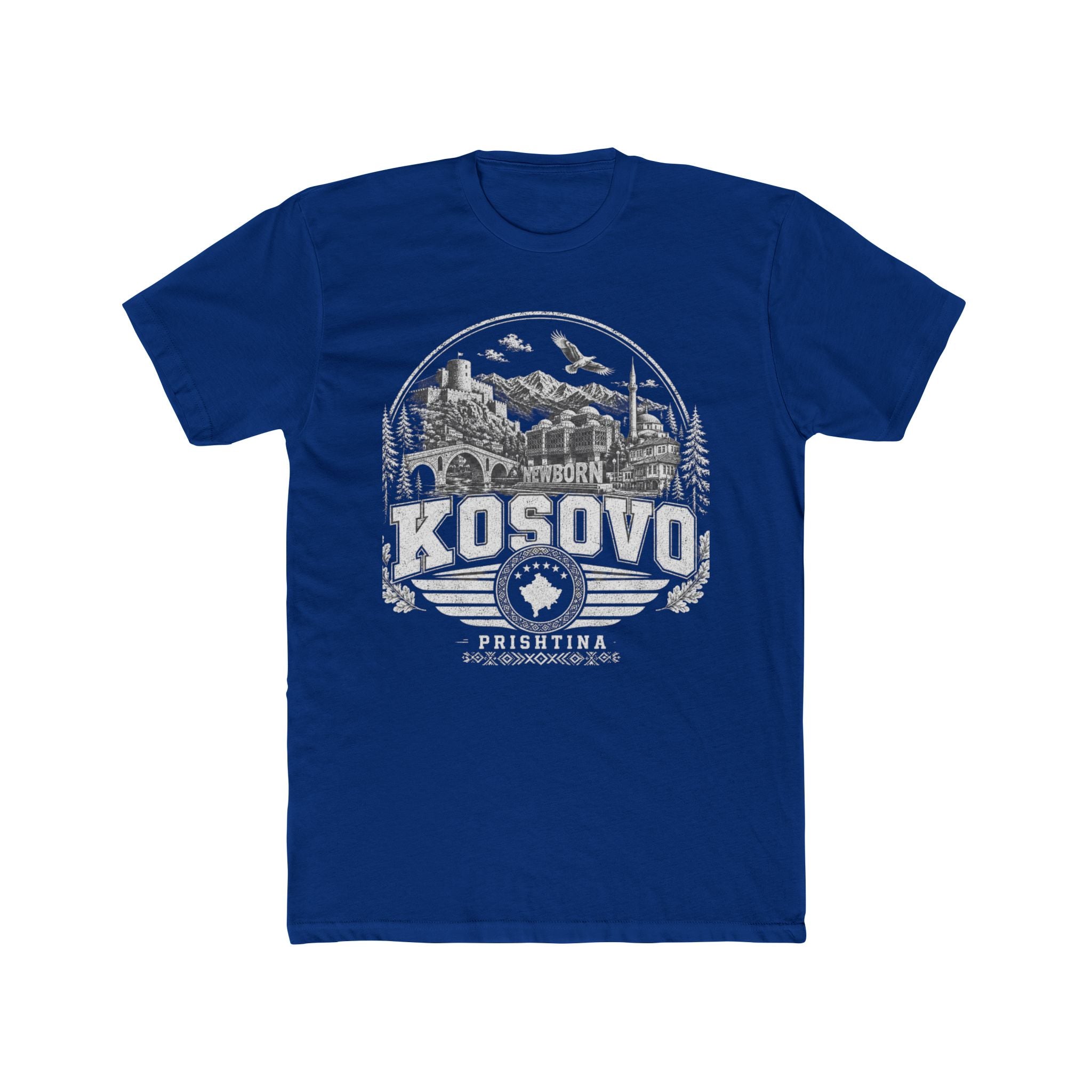 Kosovo vintage landmarks men's tee — iconic landmark design | Nameshi Destinations (view 11)