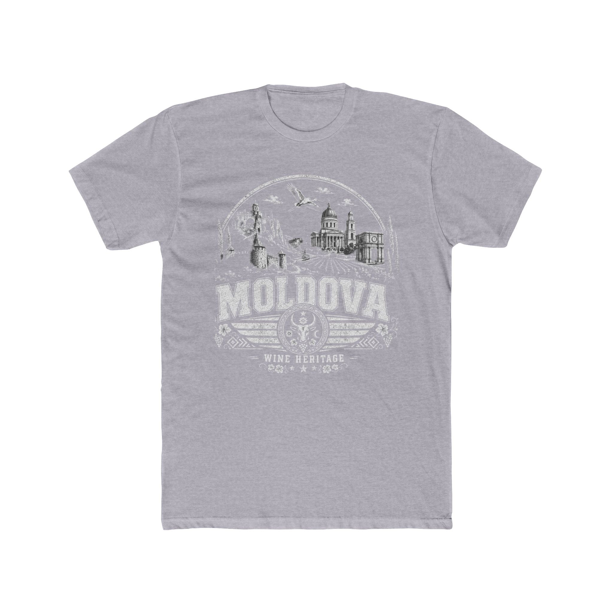 Moldova vintage landmarks men's tee — iconic landmark design | Nameshi Destinations (view 3)