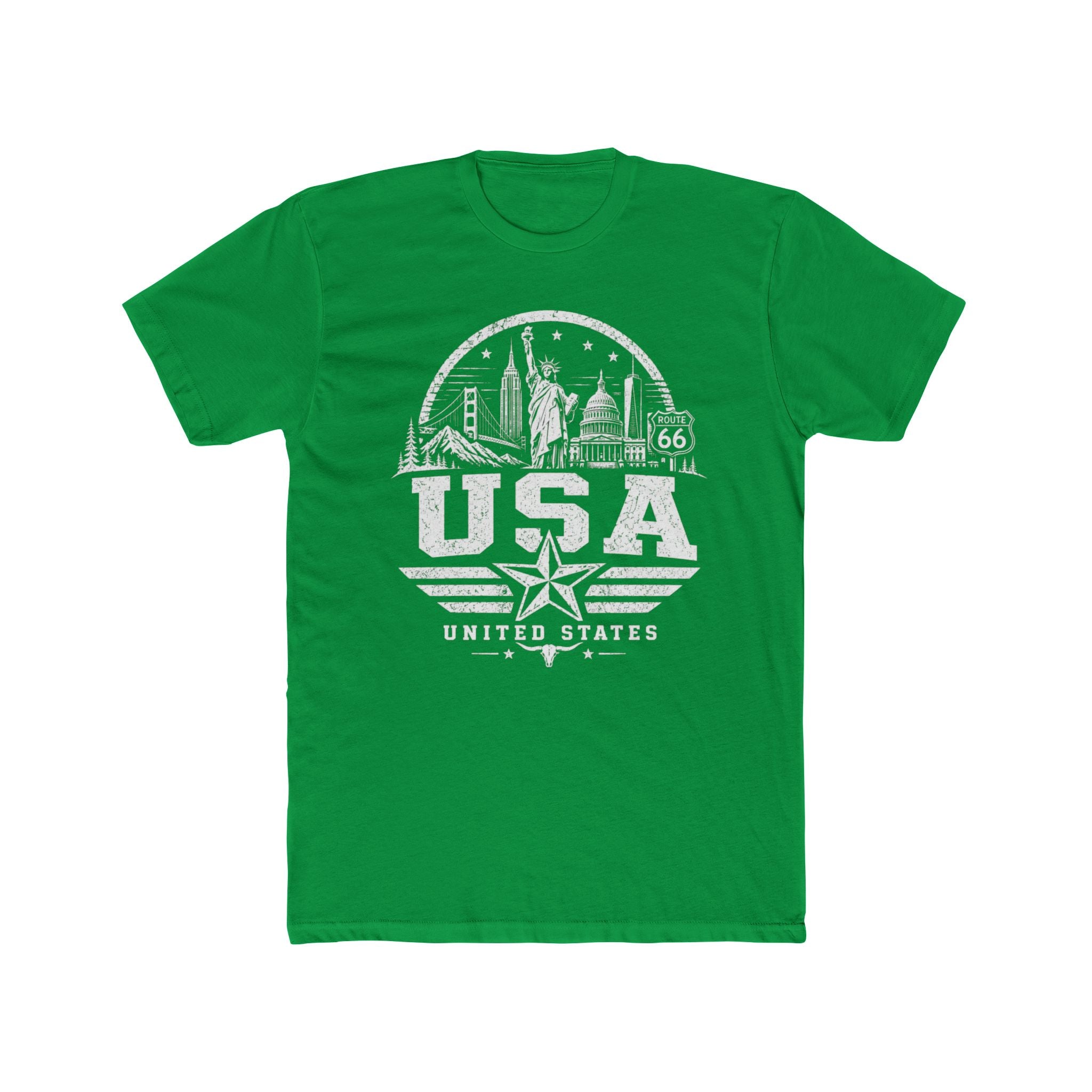 USA vintage landmarks men's tee — iconic landmark design | Nameshi Destinations (view 6)