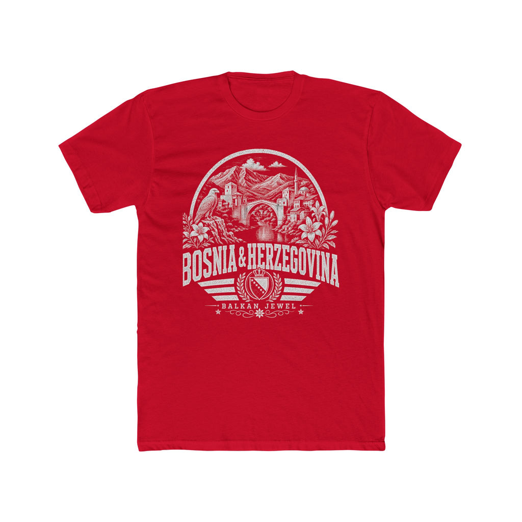 Bosnia y Herzegovina vintage landmarks men's tee — iconic landmark design | Nameshi Destinations (view 15)