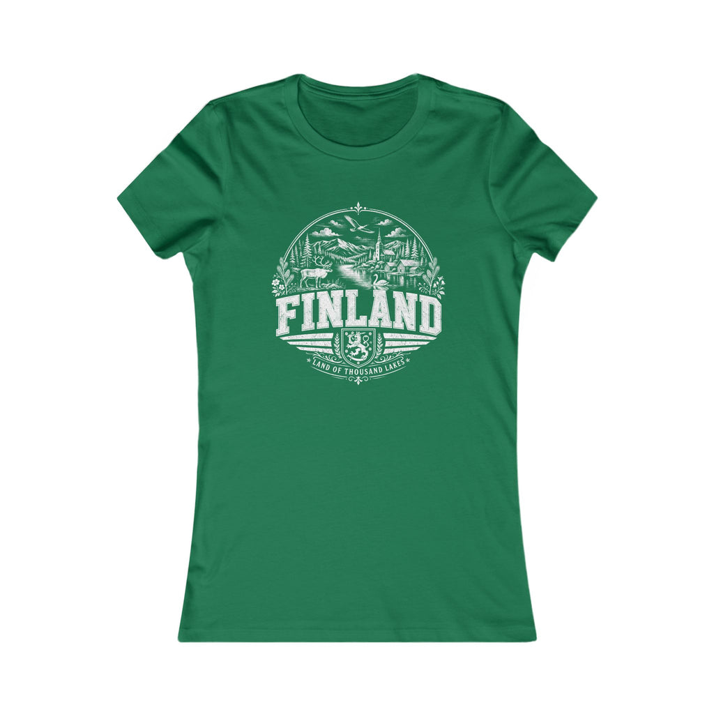 Finland vintage landmarks women's tee — iconic landmark design | Nameshi Destinations (view 2)