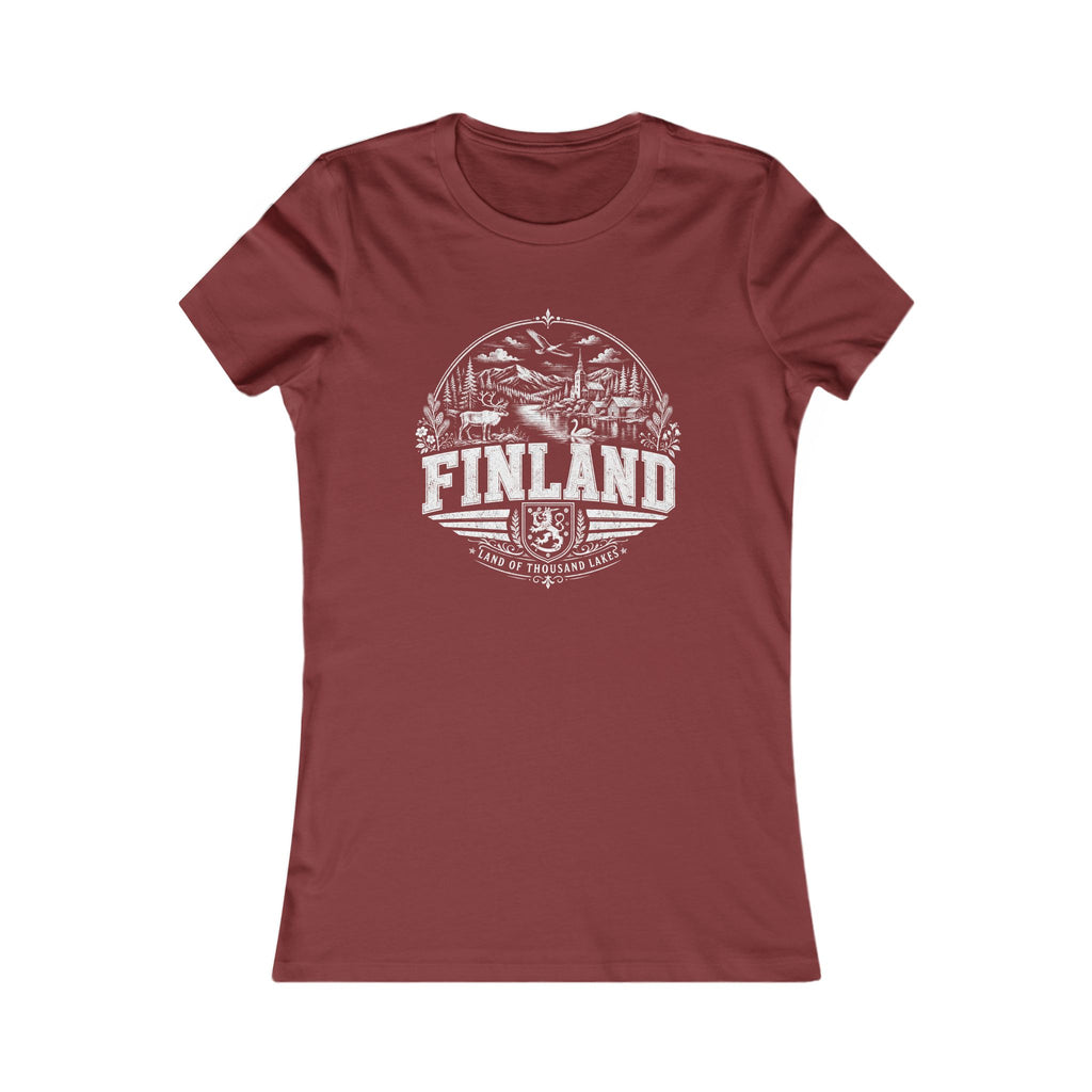 Finland vintage landmarks women's tee — iconic landmark design | Nameshi Destinations (view 15)
