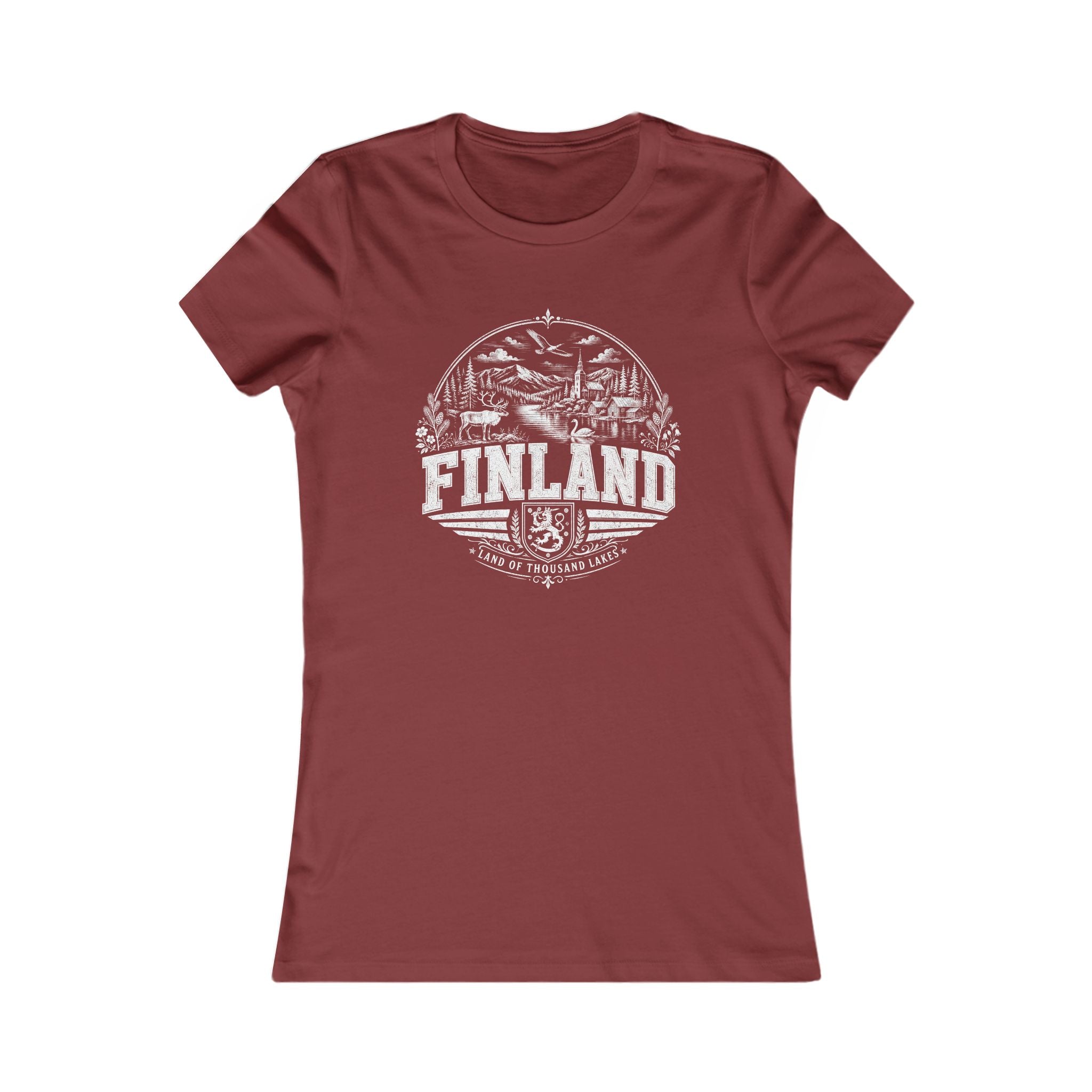 Finland vintage landmarks women's tee — iconic landmark design | Nameshi Destinations (view 15)