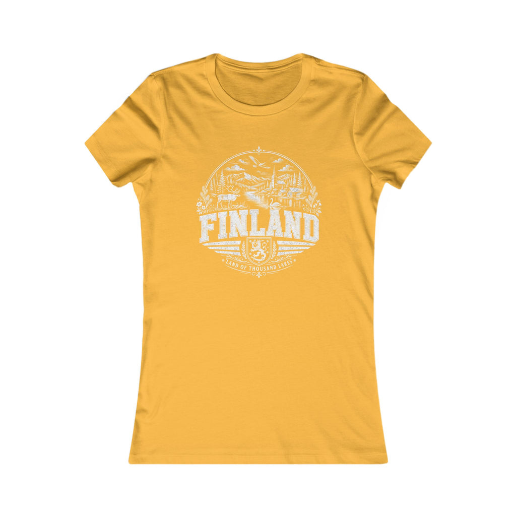 Finland vintage landmarks women's tee — iconic landmark design | Nameshi Destinations (view 8)