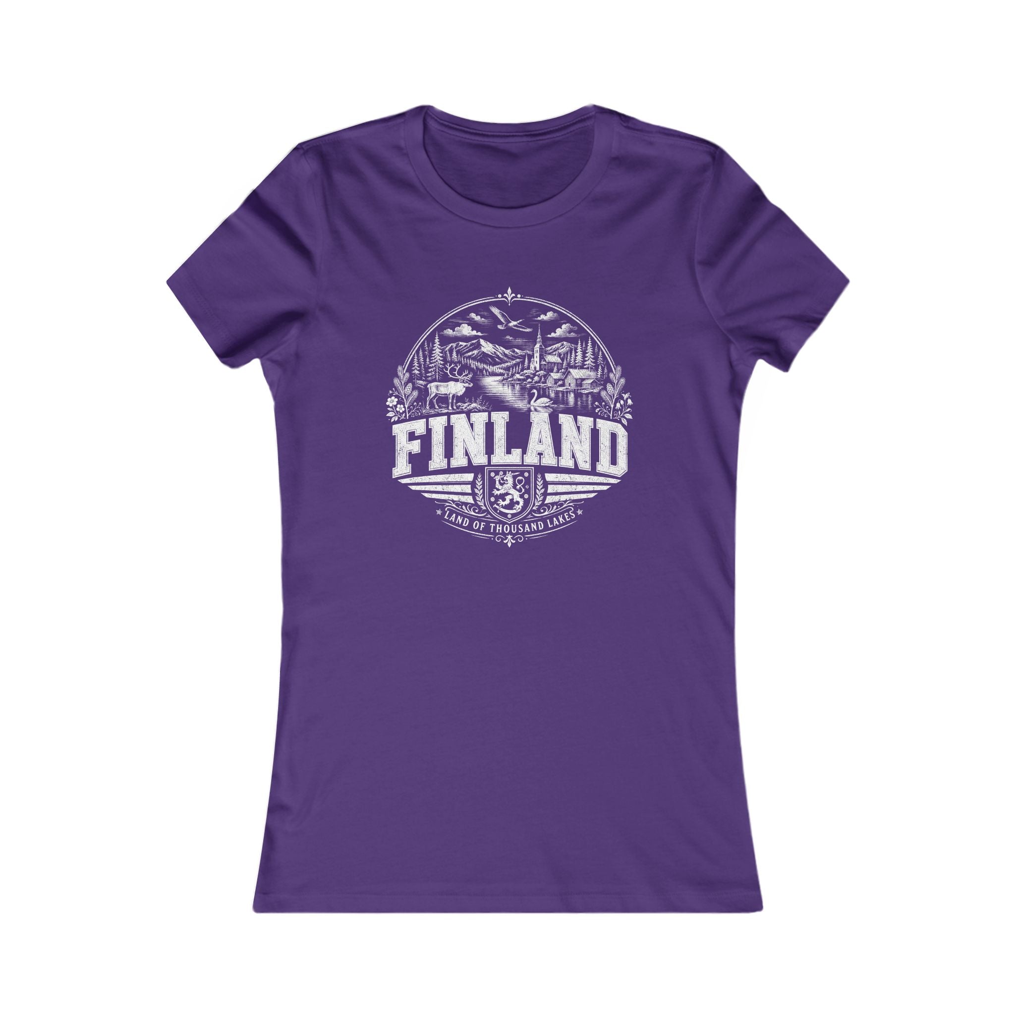 Finland vintage landmarks women's tee — iconic landmark design | Nameshi Destinations (view 6)