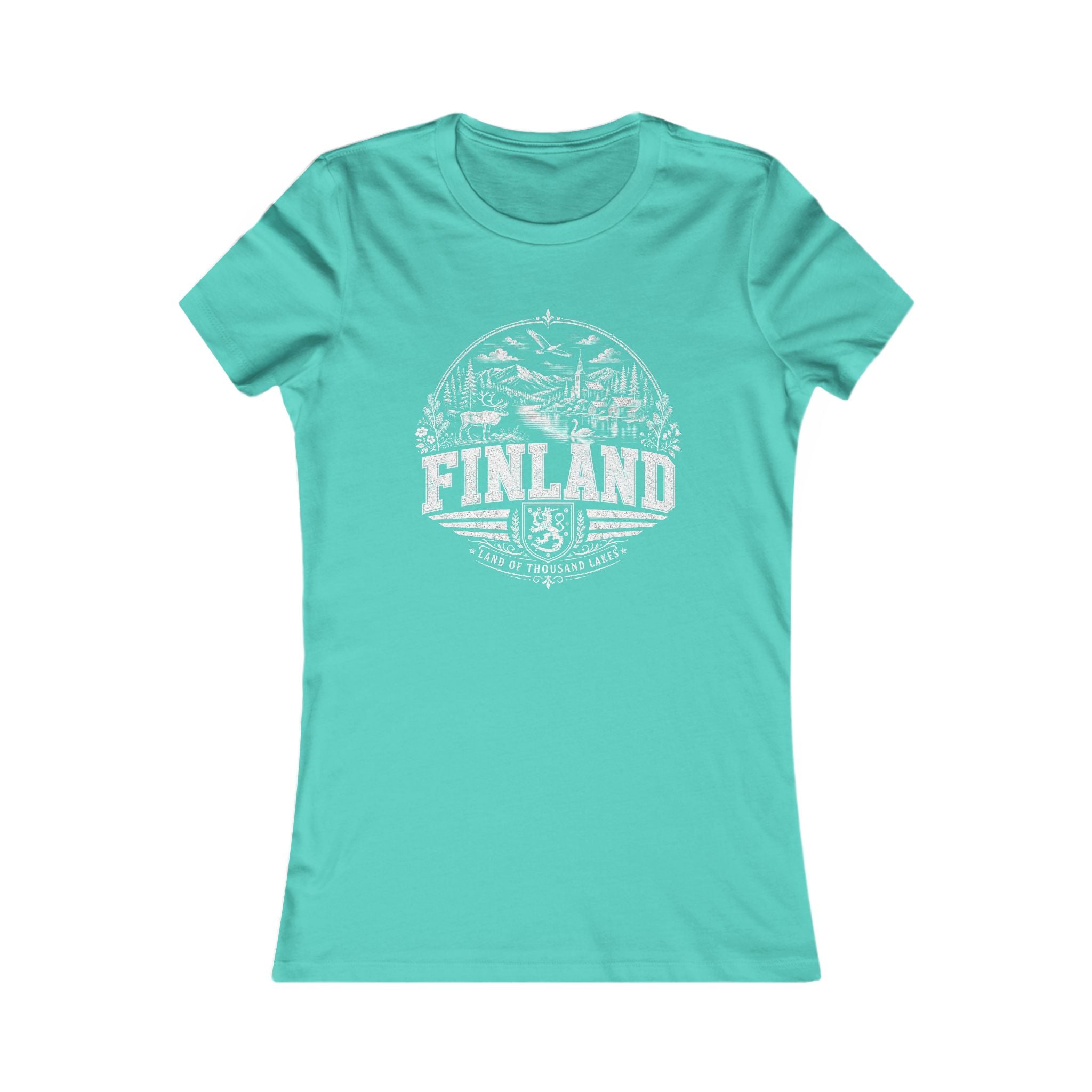 Finland vintage landmarks women's tee — iconic landmark design | Nameshi Destinations (view 14)