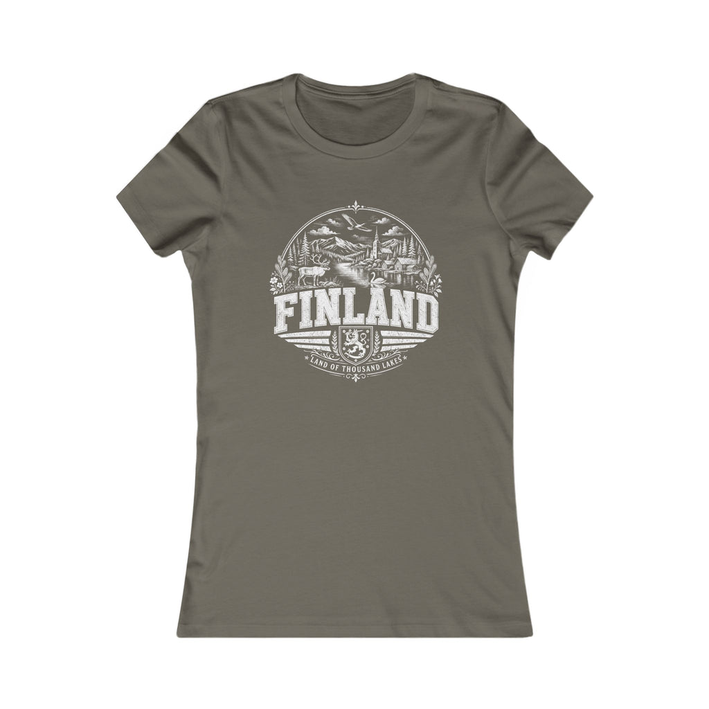 Finland vintage landmarks women's tee — iconic landmark design | Nameshi Destinations (view 10)