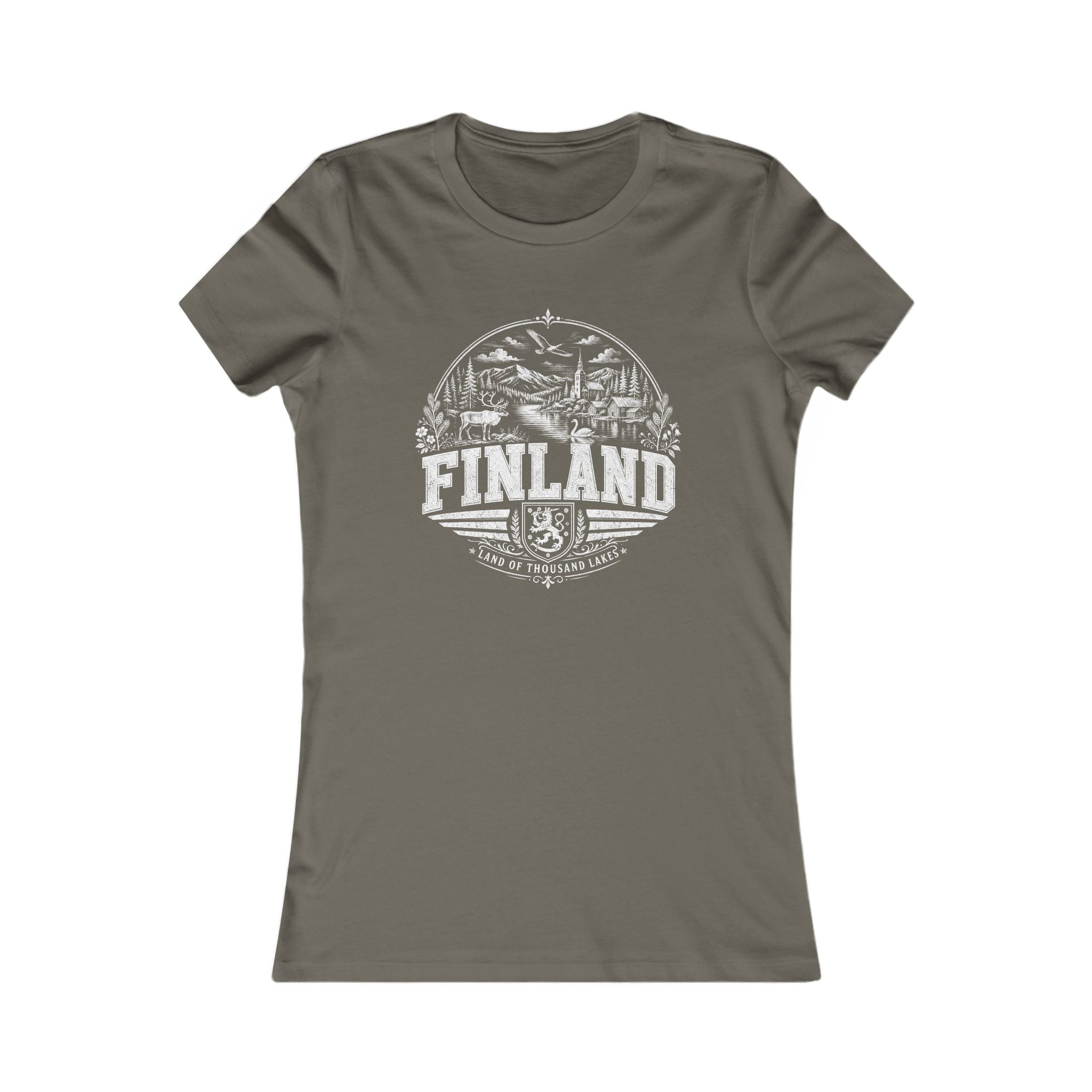 Finland vintage landmarks women's tee — iconic landmark design | Nameshi Destinations (view 10)