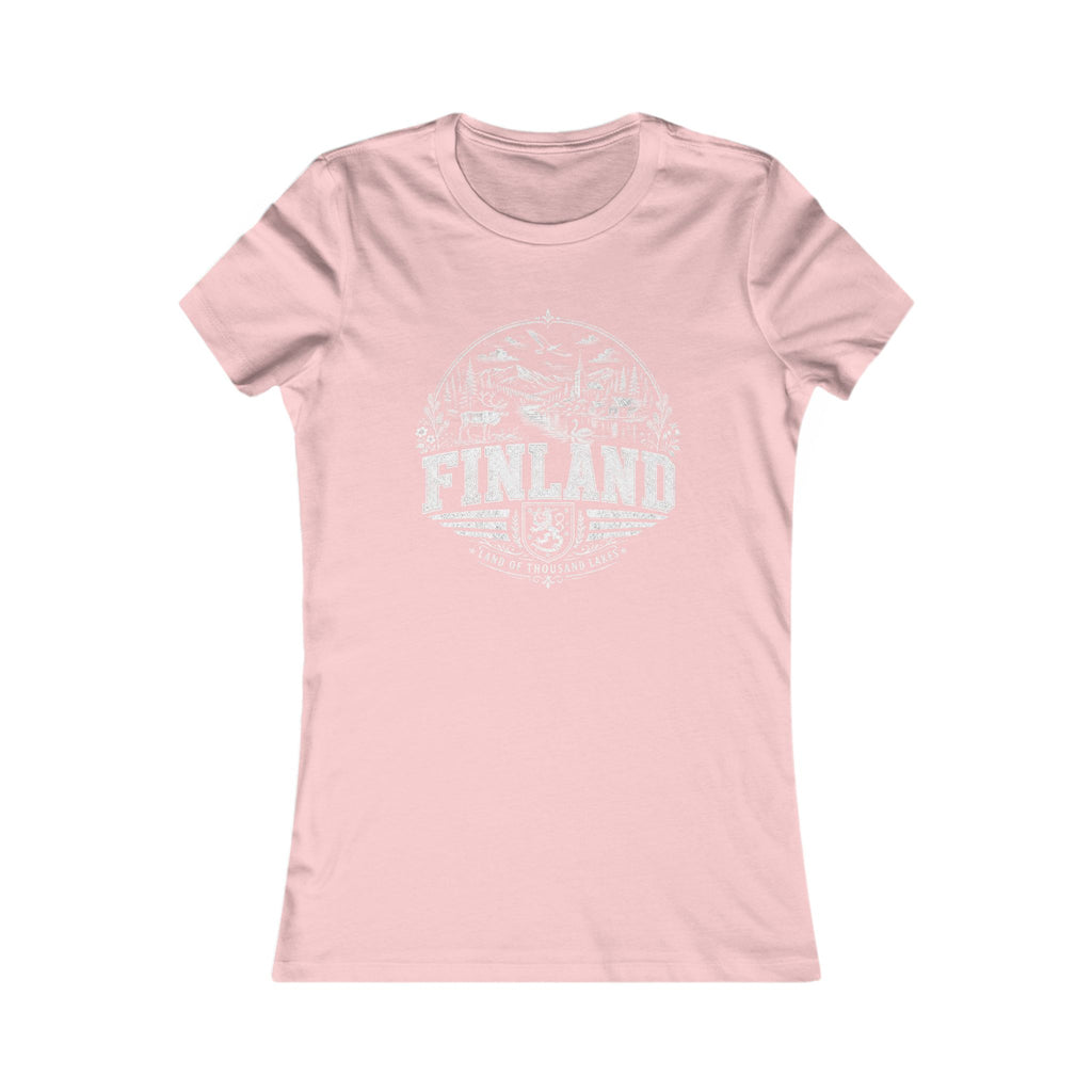 Finland vintage landmarks women's tee — iconic landmark design | Nameshi Destinations (view 7)