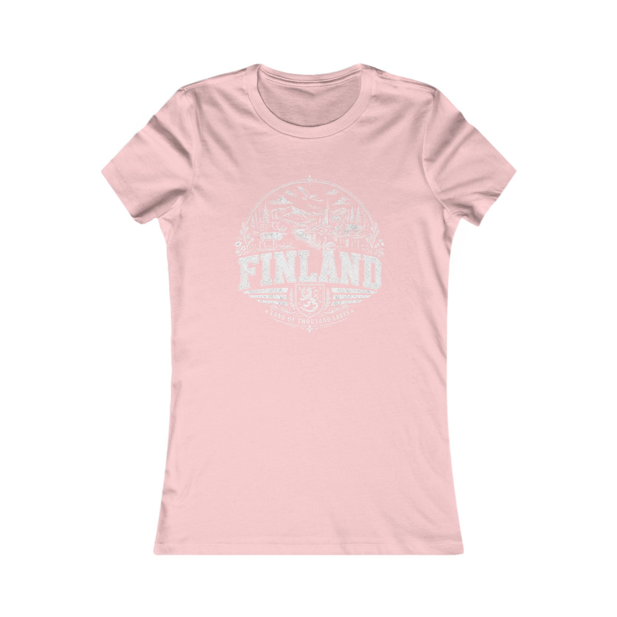 Finland vintage landmarks women's tee — iconic landmark design | Nameshi Destinations (view 7)