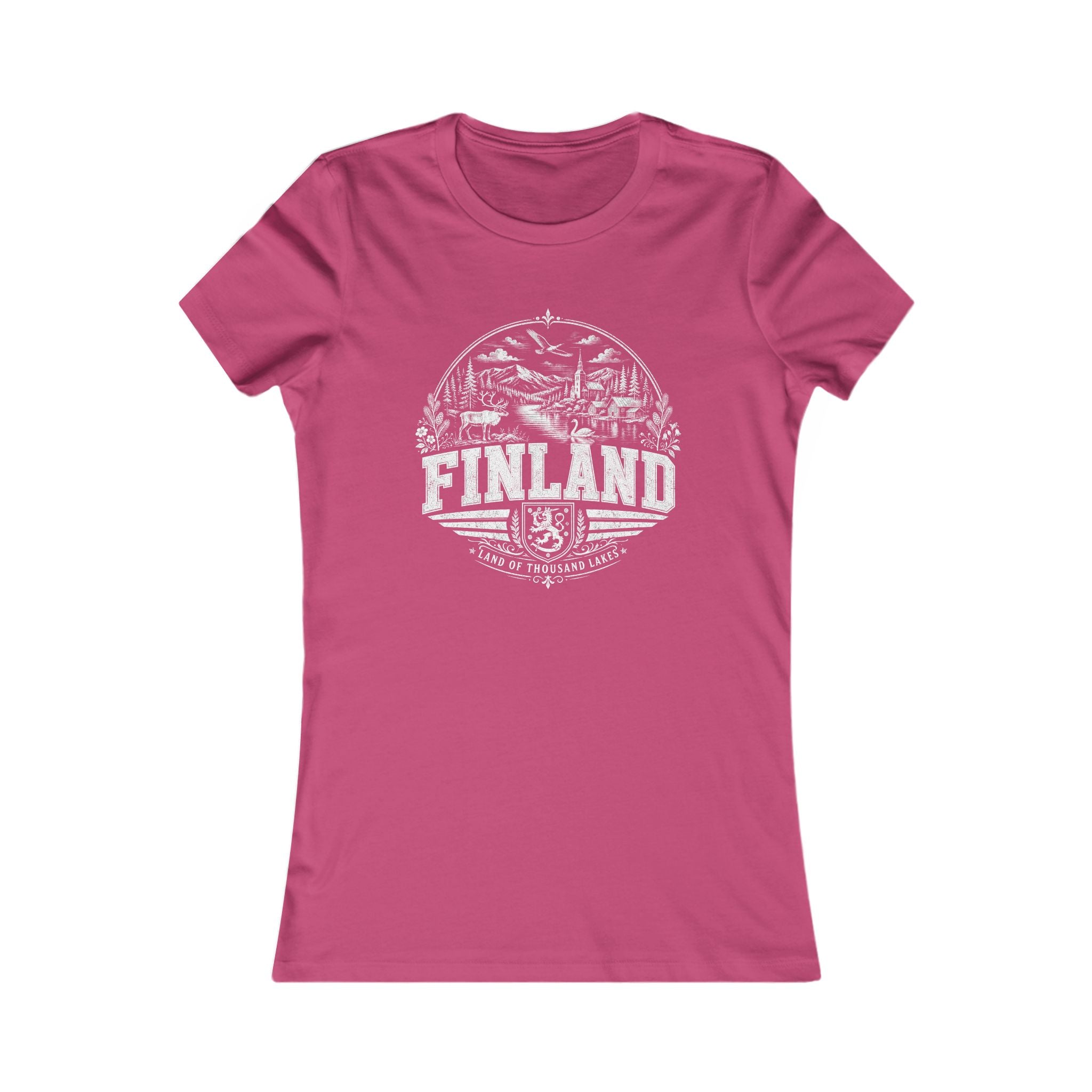 Finland vintage landmarks women's tee — iconic landmark design | Nameshi Destinations (view 16)