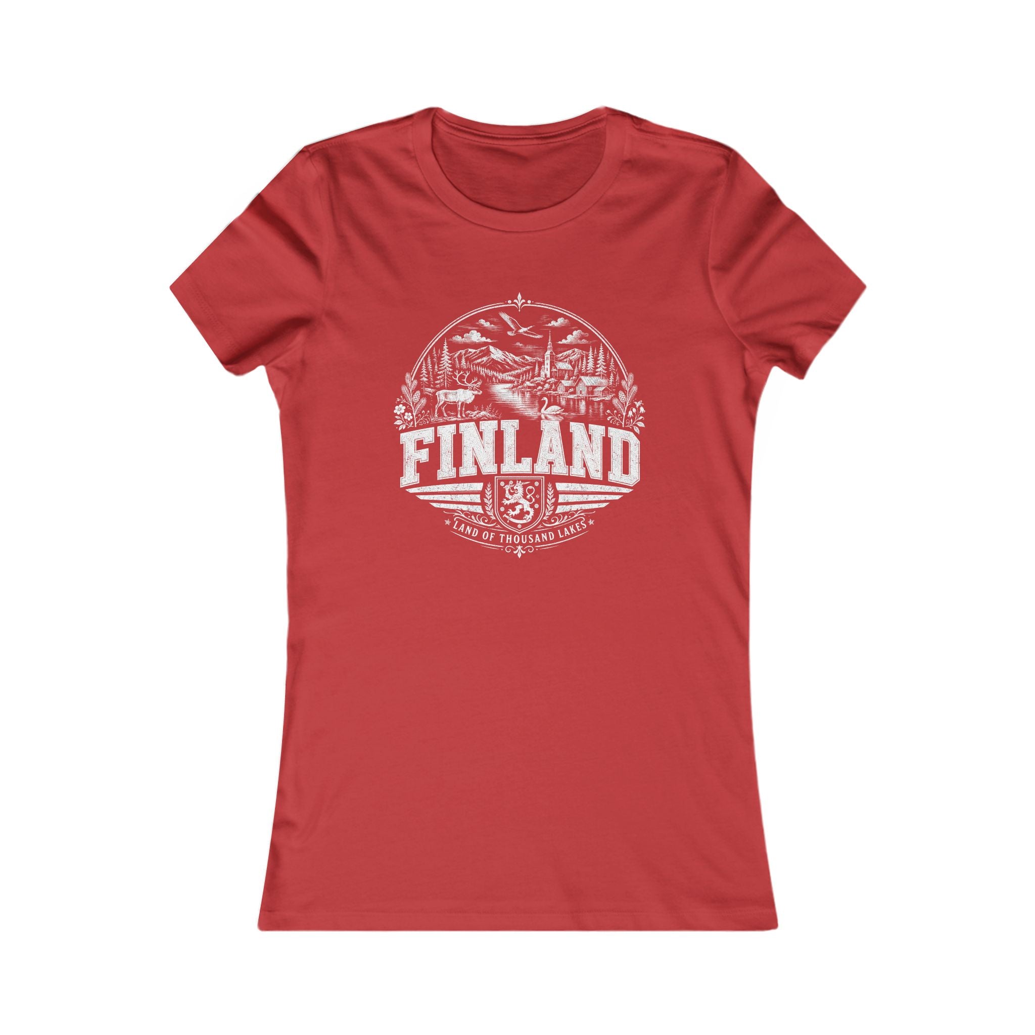 Finland vintage landmarks women's tee — iconic landmark design | Nameshi Destinations (view 9)