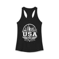 USA vintage landmarks tank top — iconic landmark design | Nameshi Destinations (view 1)